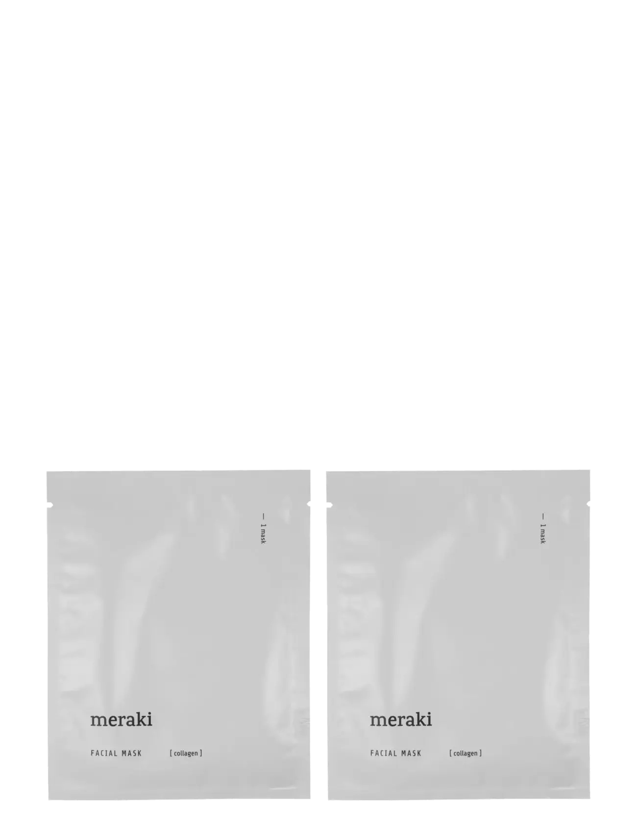 meraki Face mask, 2-pack Collagen, 22|22 m - Nägu - WHITE / white