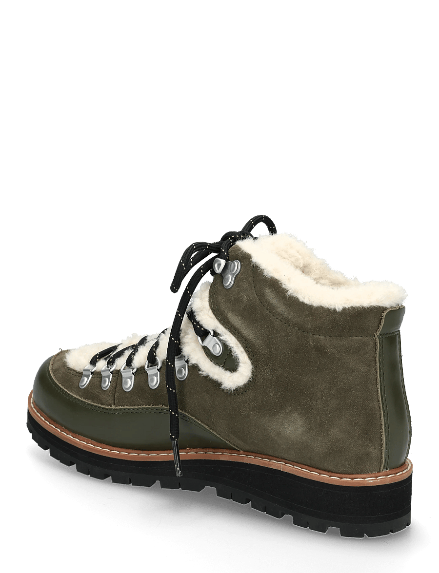 Merrell - Women's Sugarloaf Mid Lace Cozy WP - Dark Moss - vinterkängor - dark moss - 1