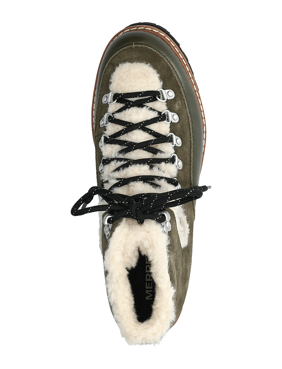 Merrell - Women's Sugarloaf Mid Lace Cozy WP - Dark Moss - vinterkängor - dark moss - 3