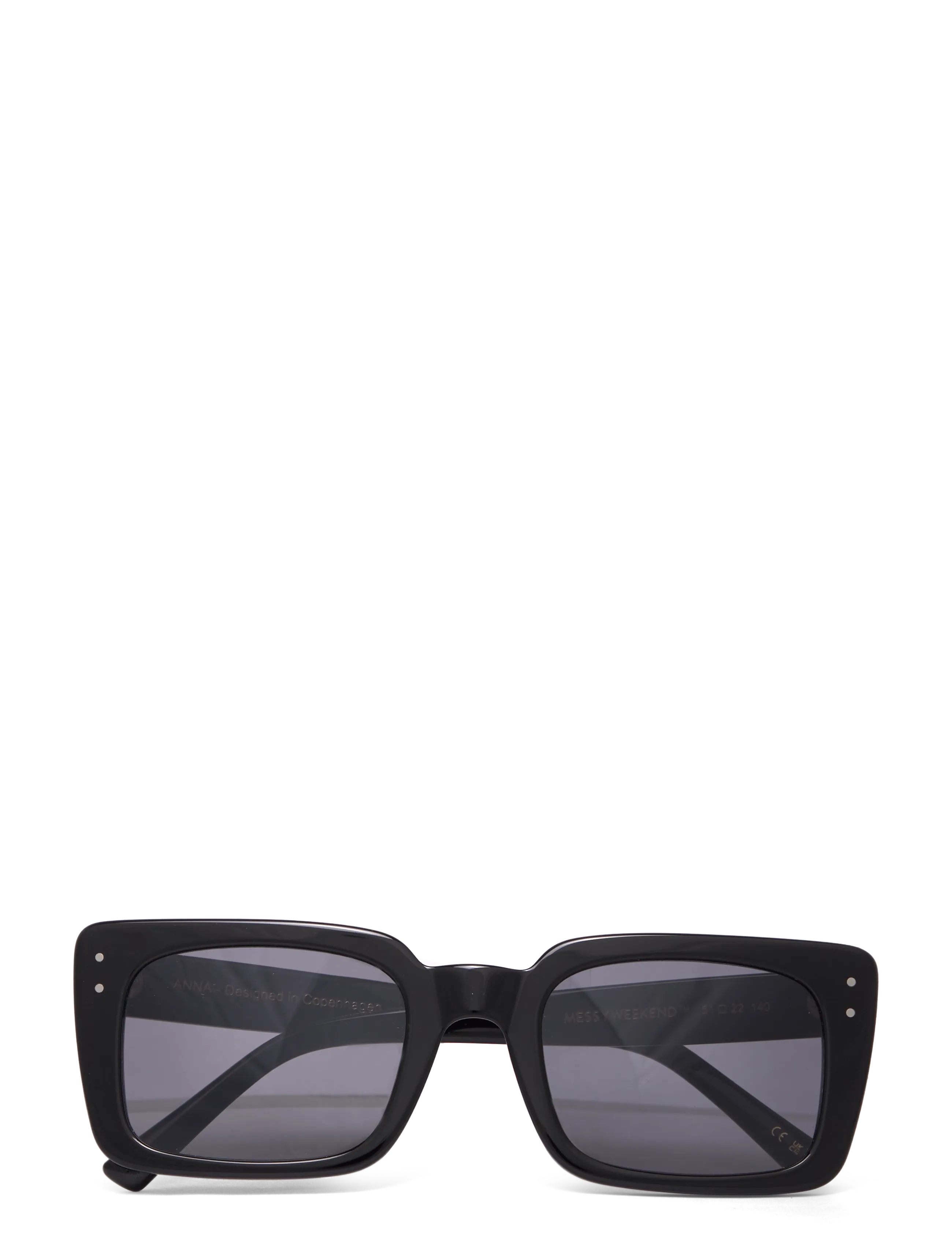 MessyWeekend Anna, One Size, Sunglasses, Schwarz - Square Frame Frauen