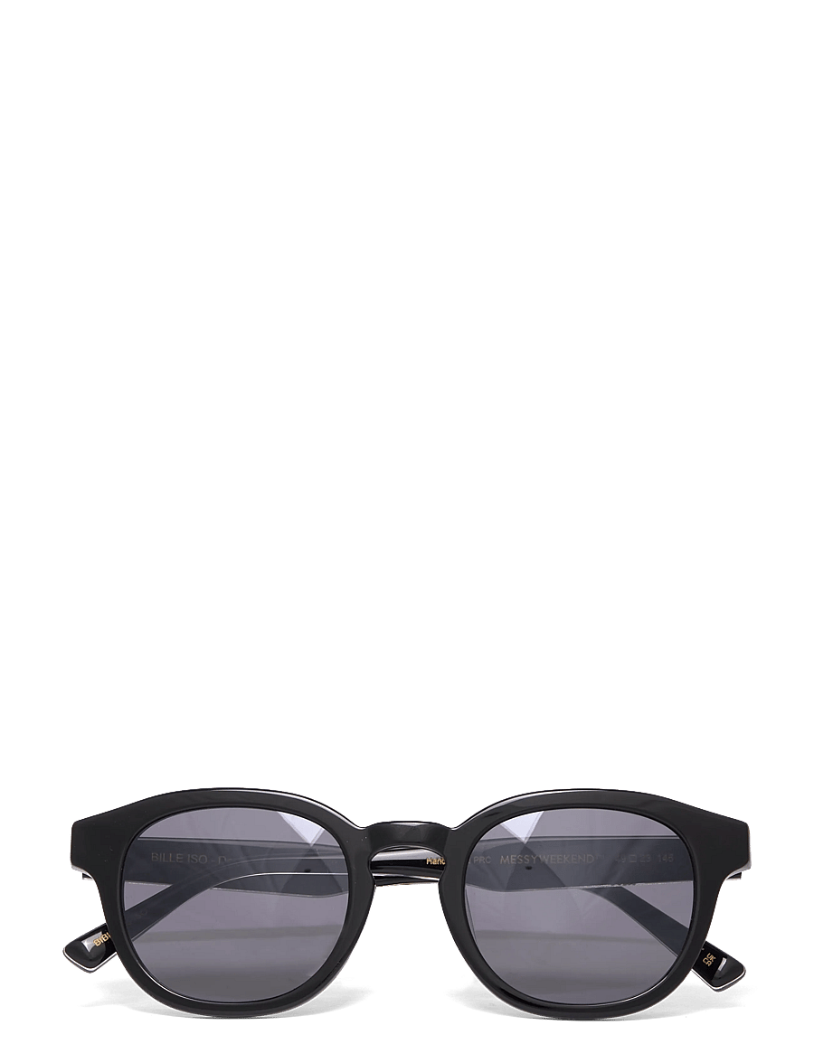 MessyWeekend - BILLE REVEAL - apvalūs akiniai nuo saulės - black transparent grey - 0