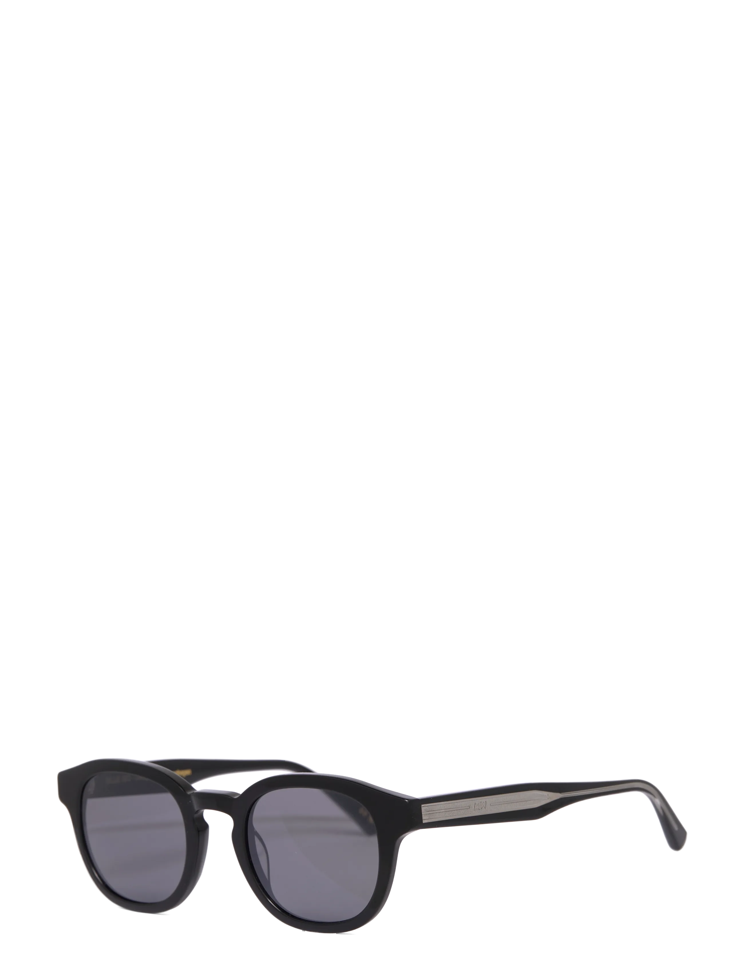 MessyWeekend - BILLE REVEAL - runde solbriller - black transparent grey - 1