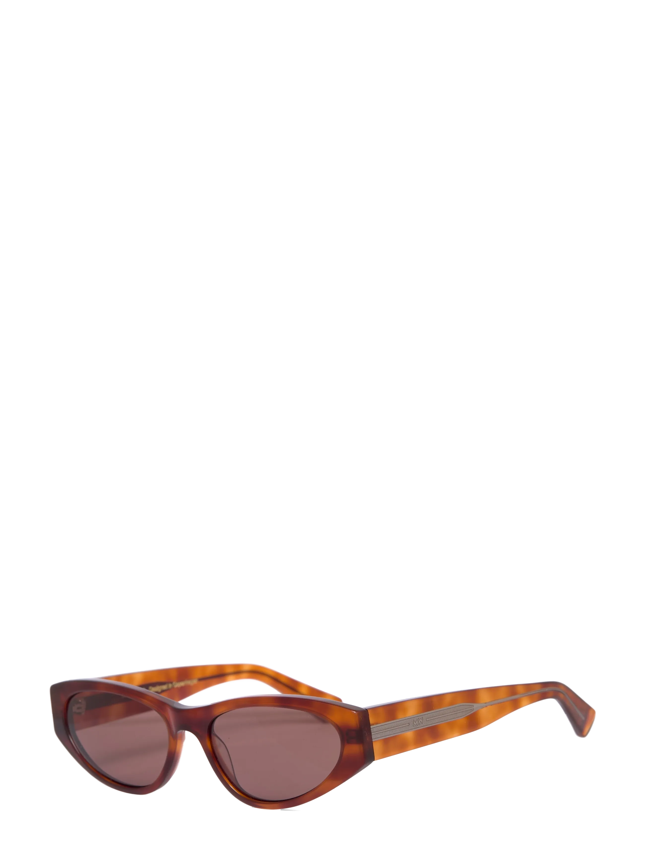 MessyWeekend - BLADE - okulary przeciwsłoneczne kocie oczy - havana transparent brown - 1