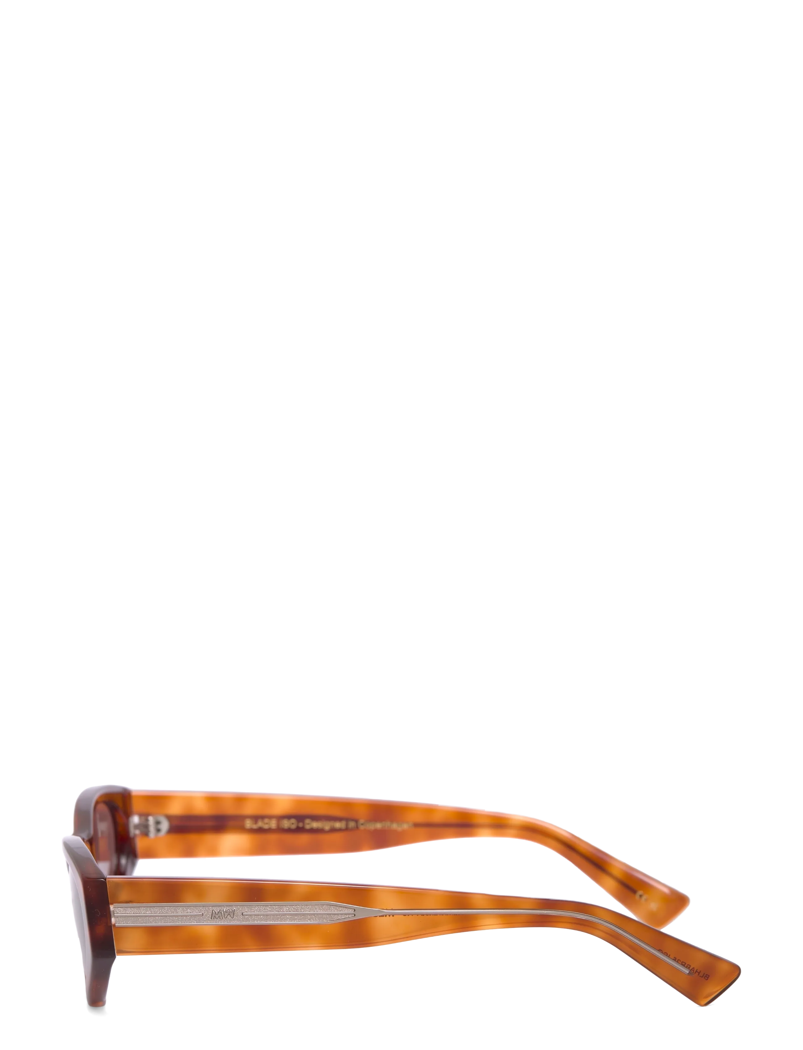 MessyWeekend - BLADE - okulary przeciwsłoneczne kocie oczy - havana transparent brown - 2