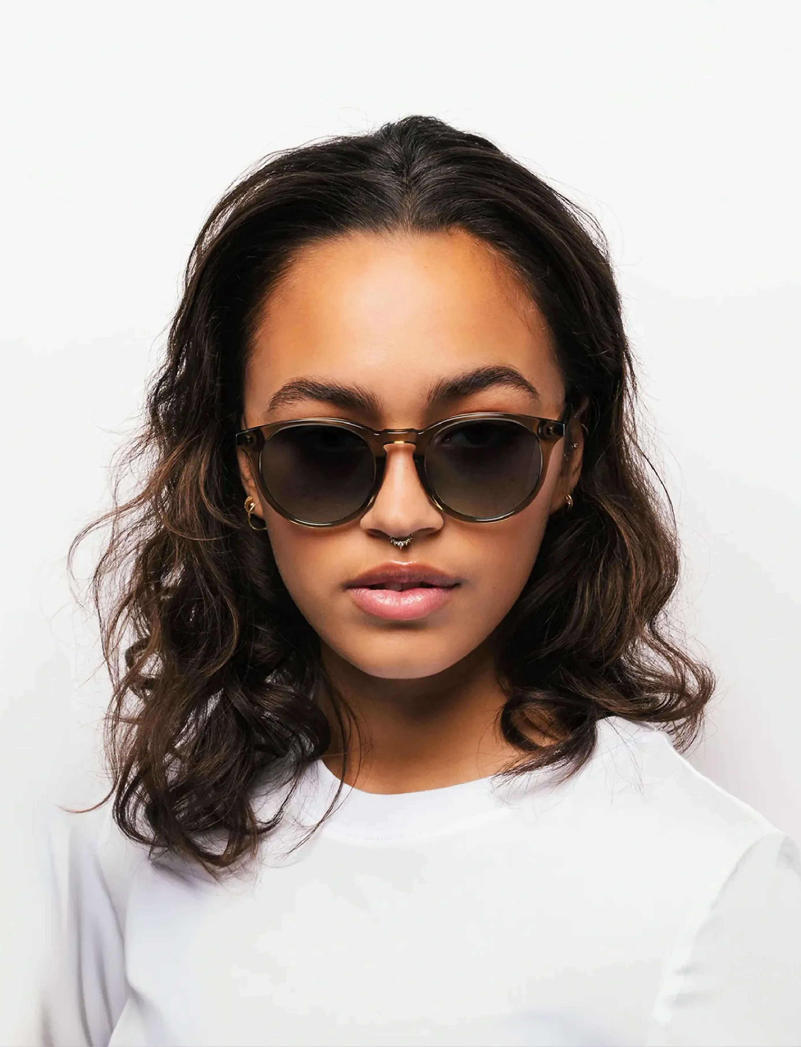 MessyWeekend New Depp, One Size, Sunglasses, Grün - Round Frame Frauen