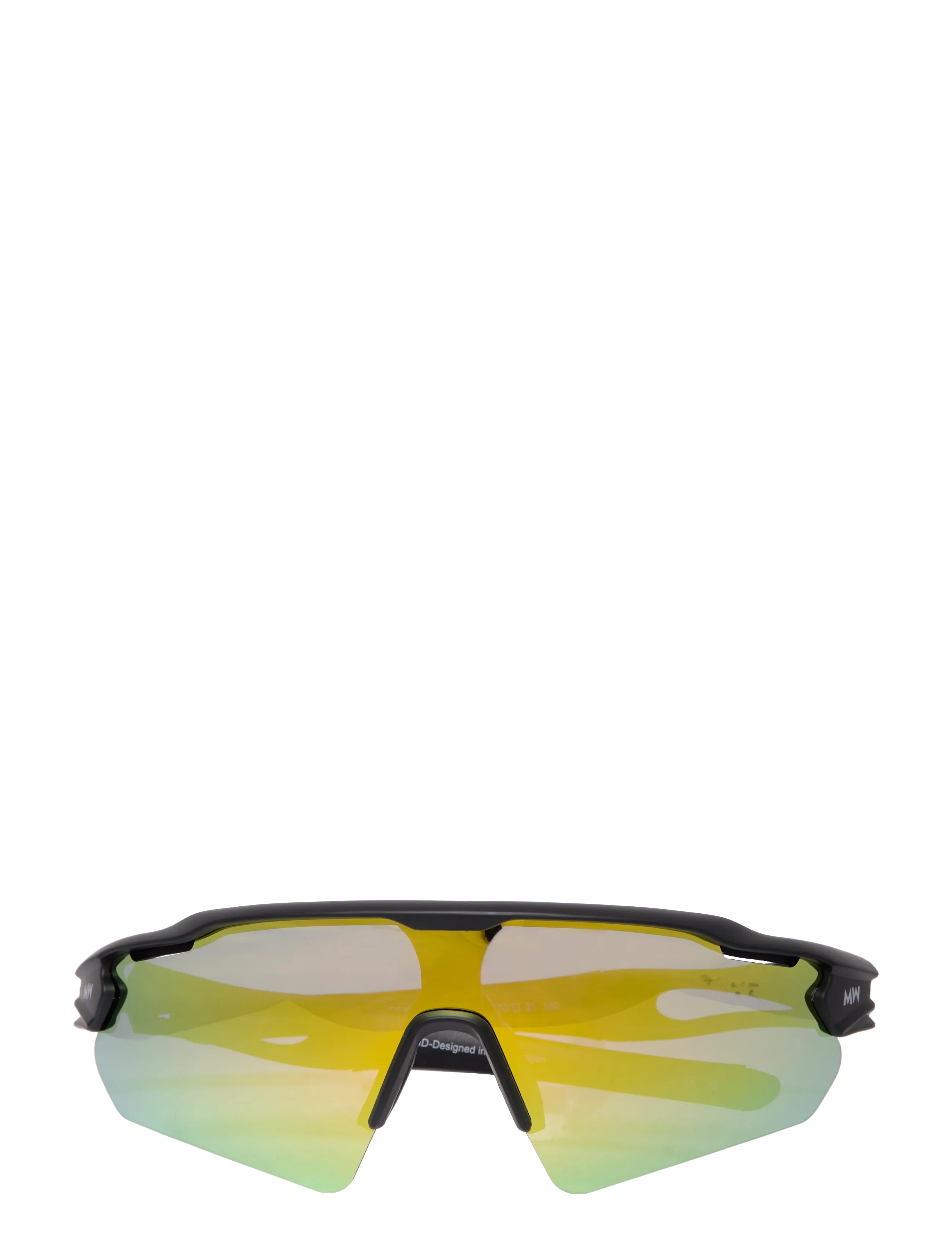 MessyWeekend RAPID - Glasses - BLACK GREEN REVO MIRRORED / yellow