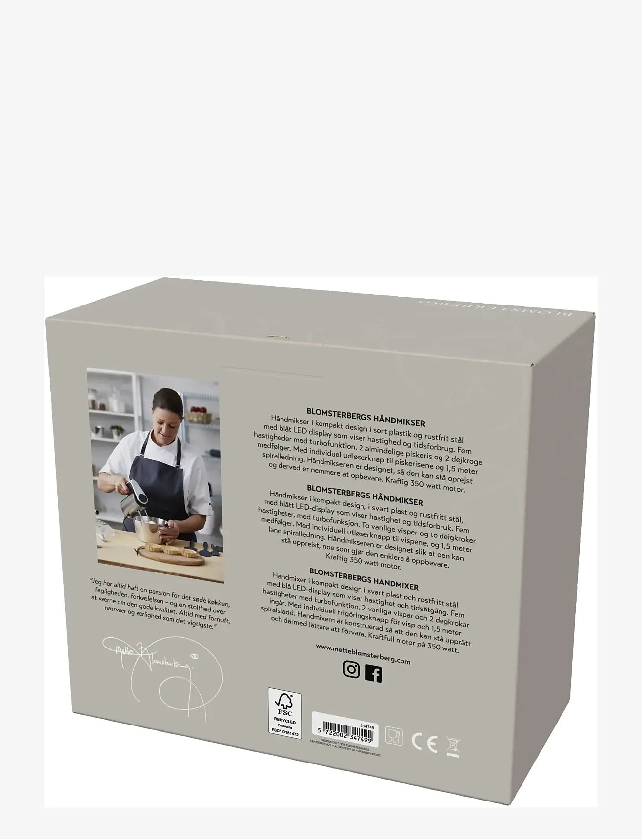 Blomsterbergs - Hand mixer 350 watt - cooking - black - 5