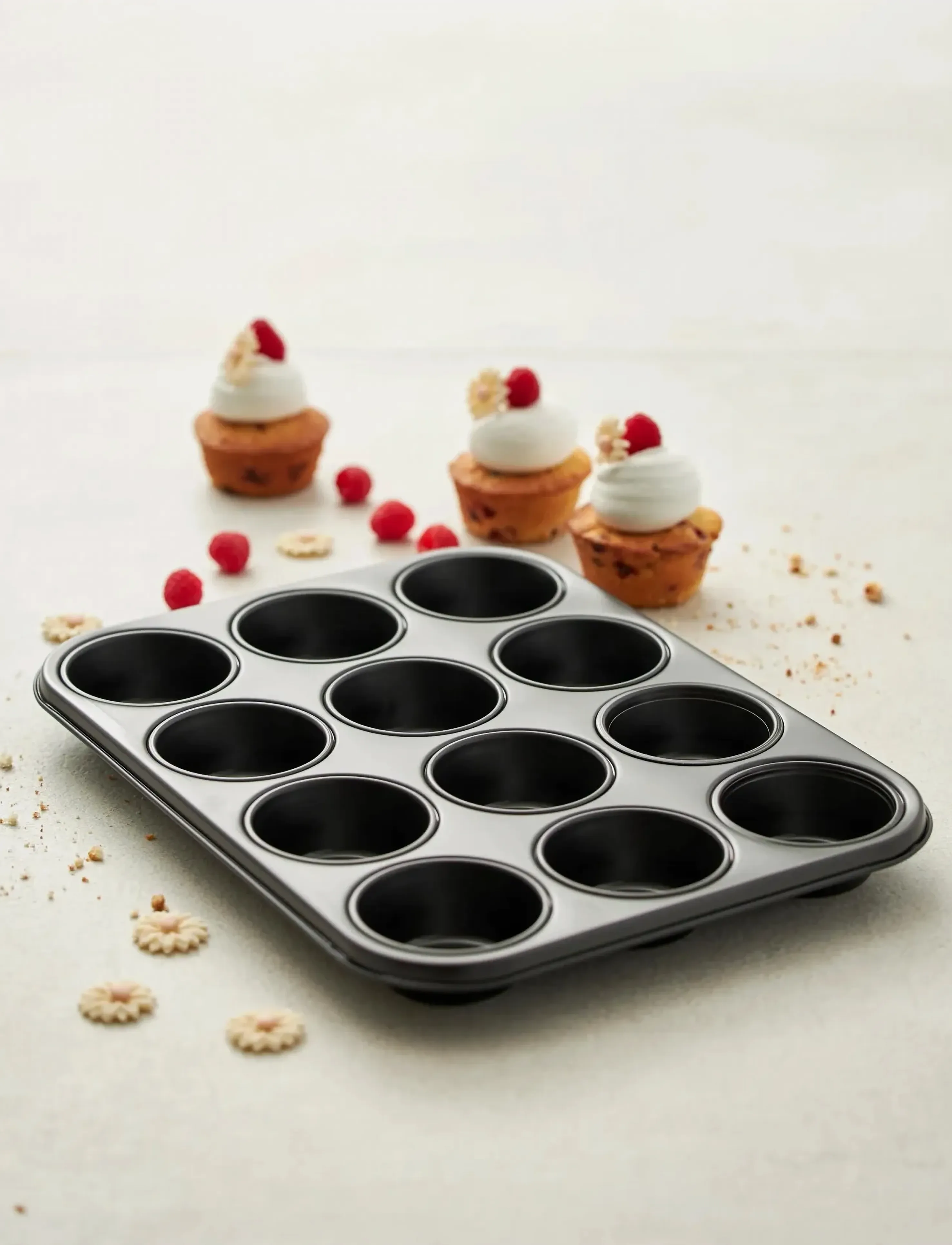 Blomsterbergs Muffinform Til 12 Stk., FOR 12PCS, Baking Tins, Schwarz - Cupcake & Muffin Homeware