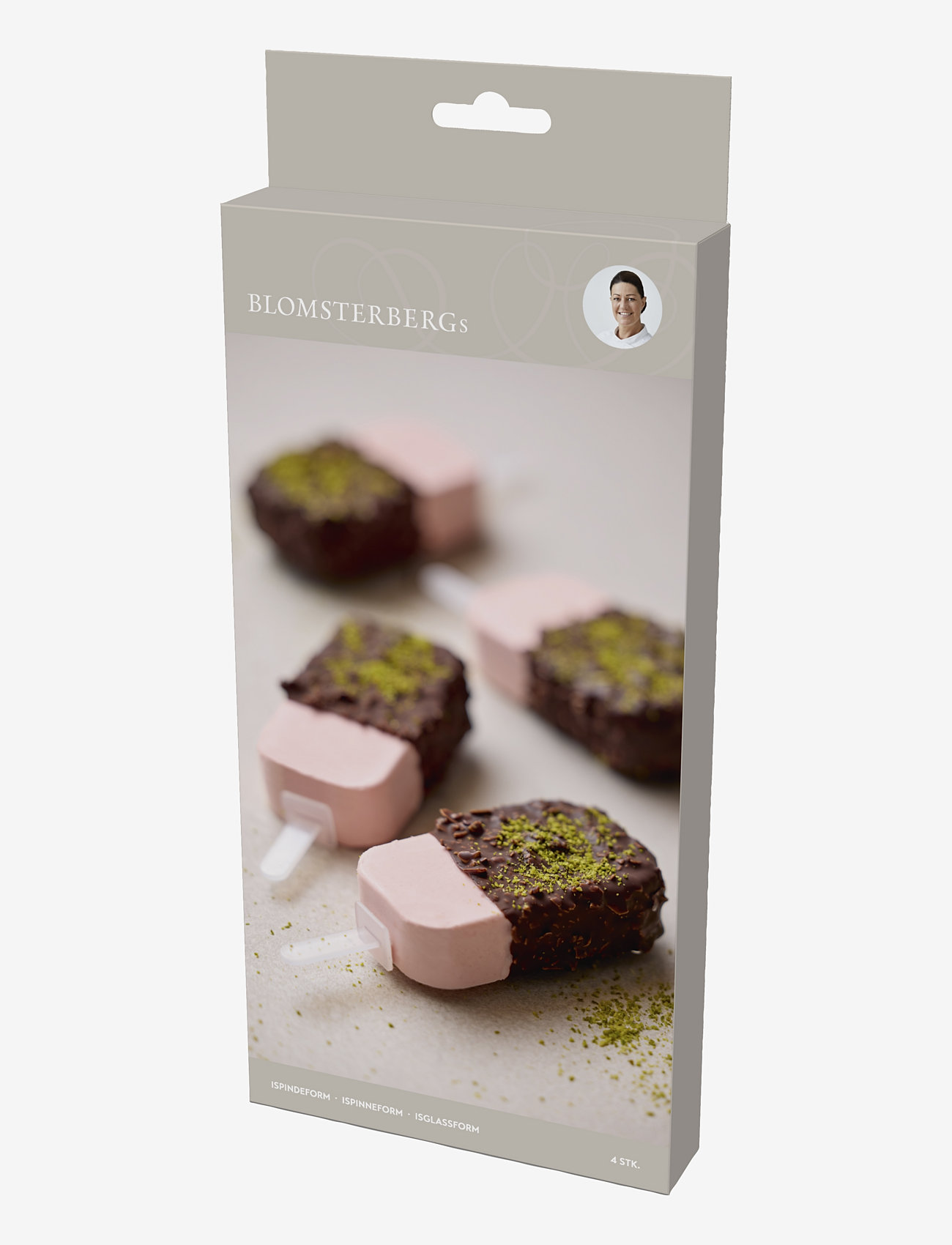 Blomsterbergs - Popsicle mould with 4 pcs Classic - ijslepels - beige - 3