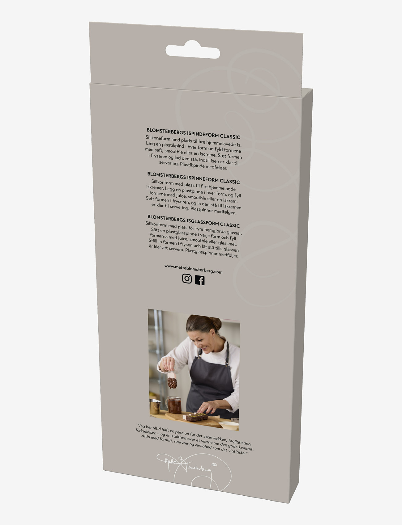 Blomsterbergs - Popsicle mould with 4 pcs Classic - ijslepels - beige - 4