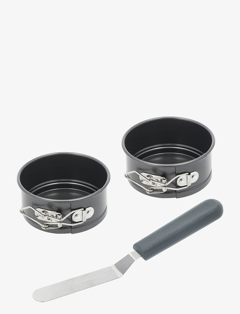 Blomsterbergs - Mini cake tin set w. spatula 3 parts - keks- & kuchenformen - metall - 0