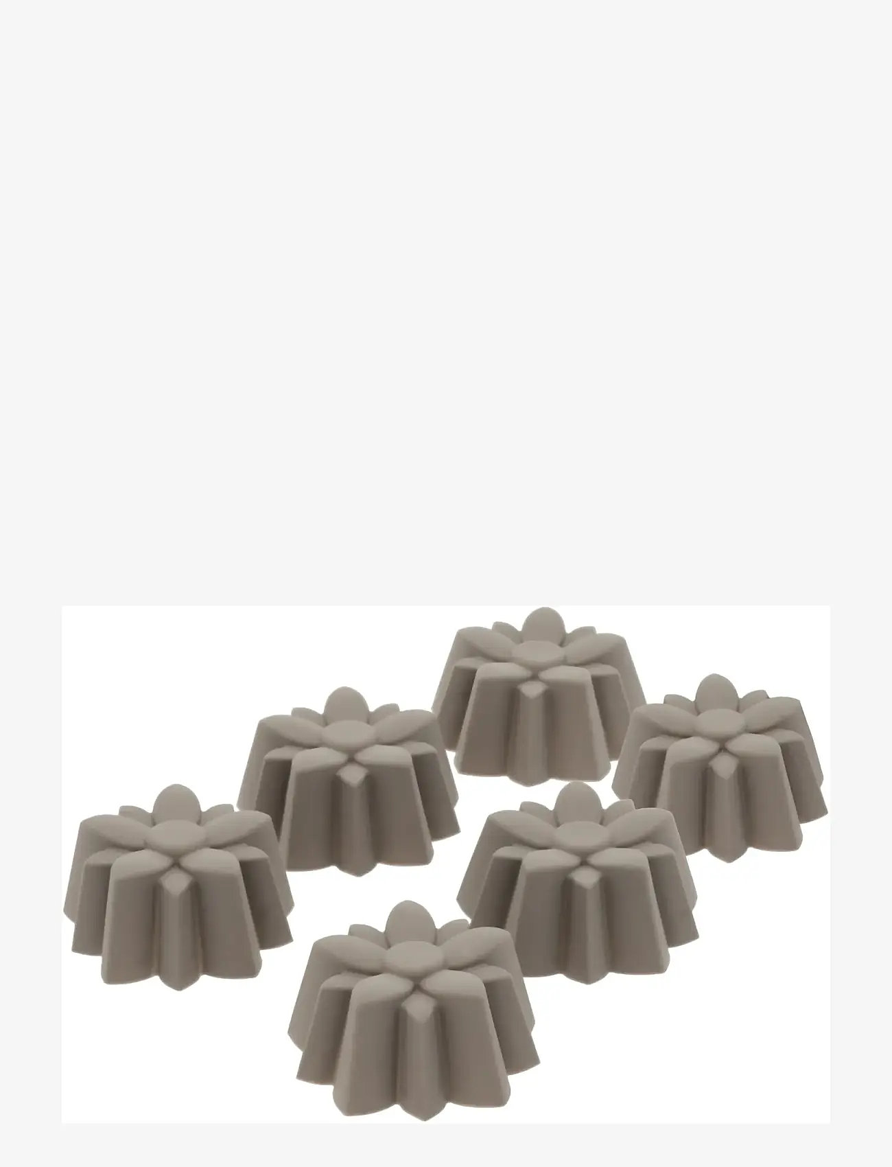 Blomsterbergs - Muffin mould Flower 6 pcs Latte Silicone - muffinivormid - beige - 0