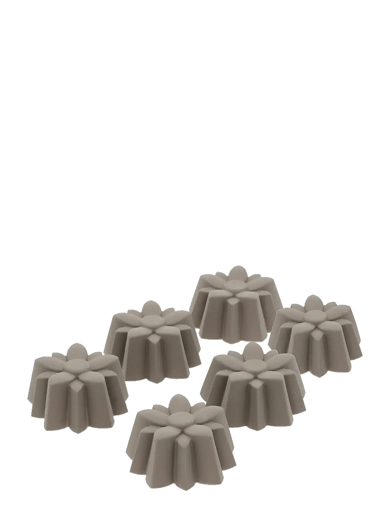Blomsterbergs - Muffin mould Flower 6 pcs Latte Silicone - muffinivormid - beige - 0