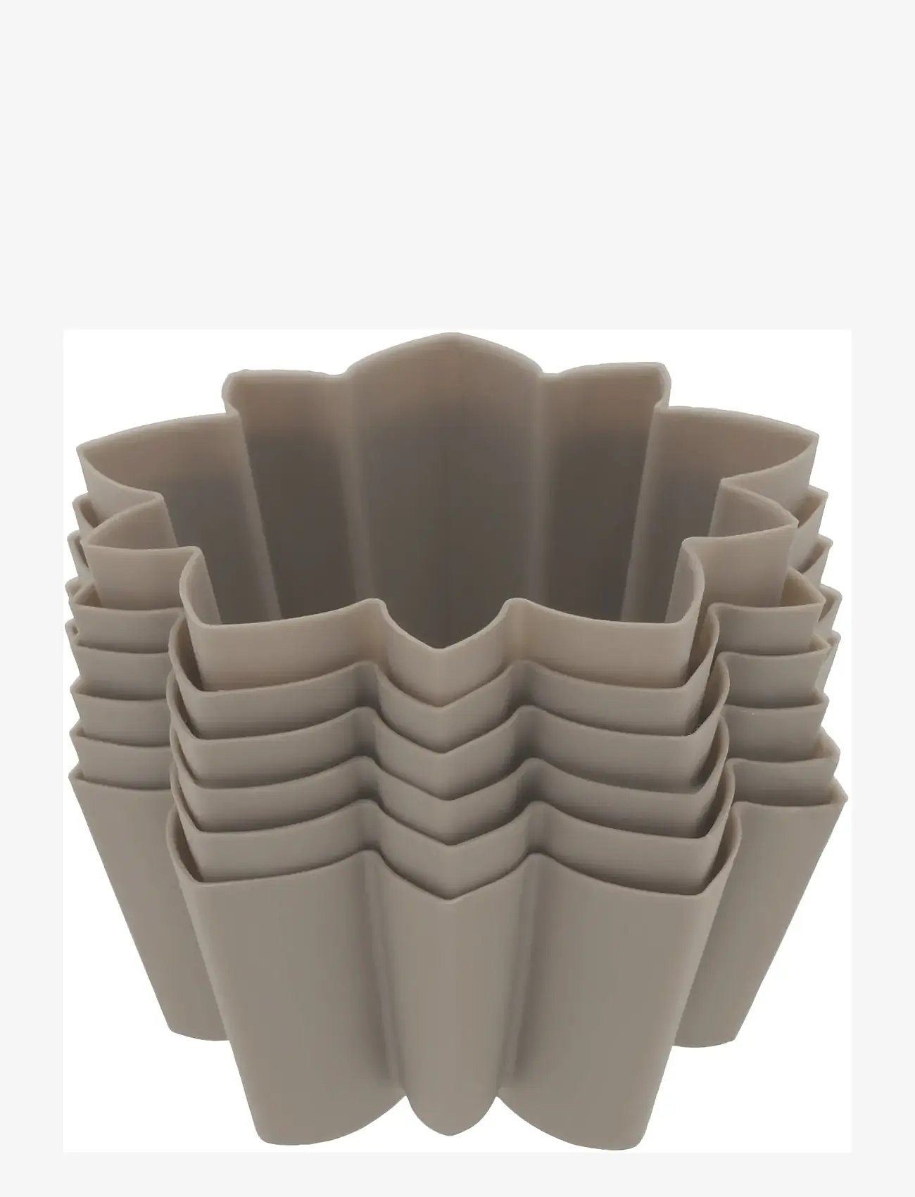 Blomsterbergs - Muffin mould Flower 6 pcs Latte Silicone - muffinivormid - beige - 1