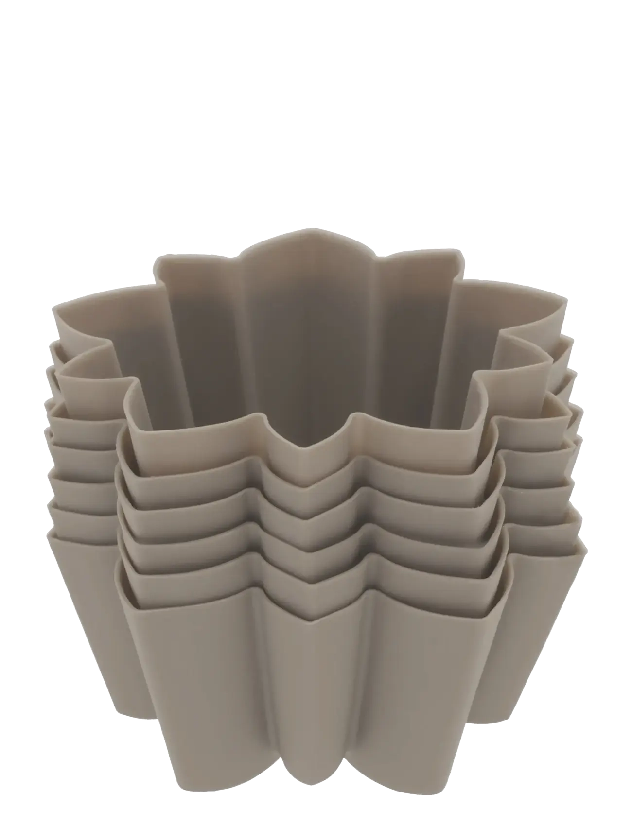 Blomsterbergs - Muffin mould Flower 6 pcs Latte Silicone - cupcake & muffinformen - beige - 1