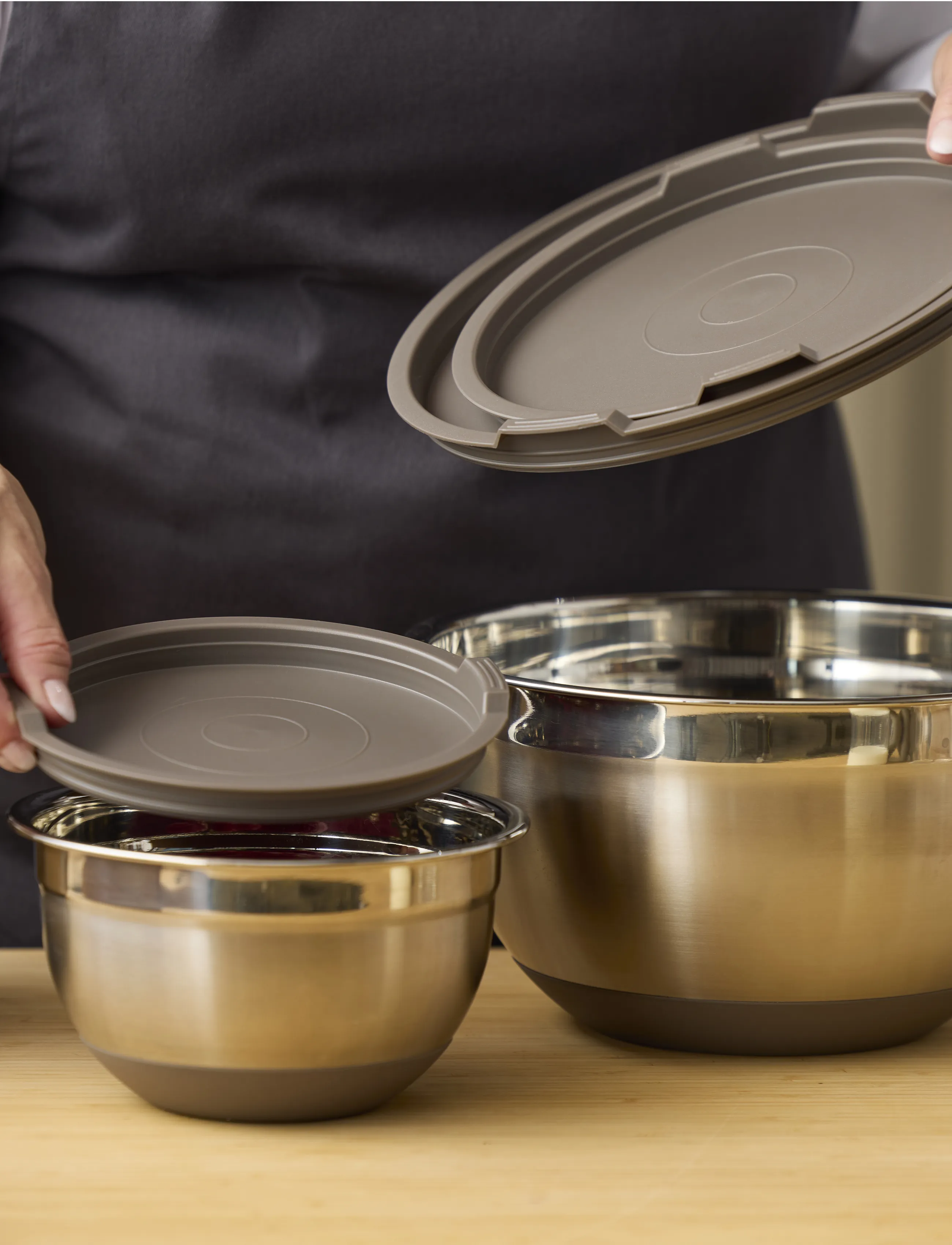 Blomsterbergs - Lid for mixing bowl - lebensmittellagerung - beige - 2