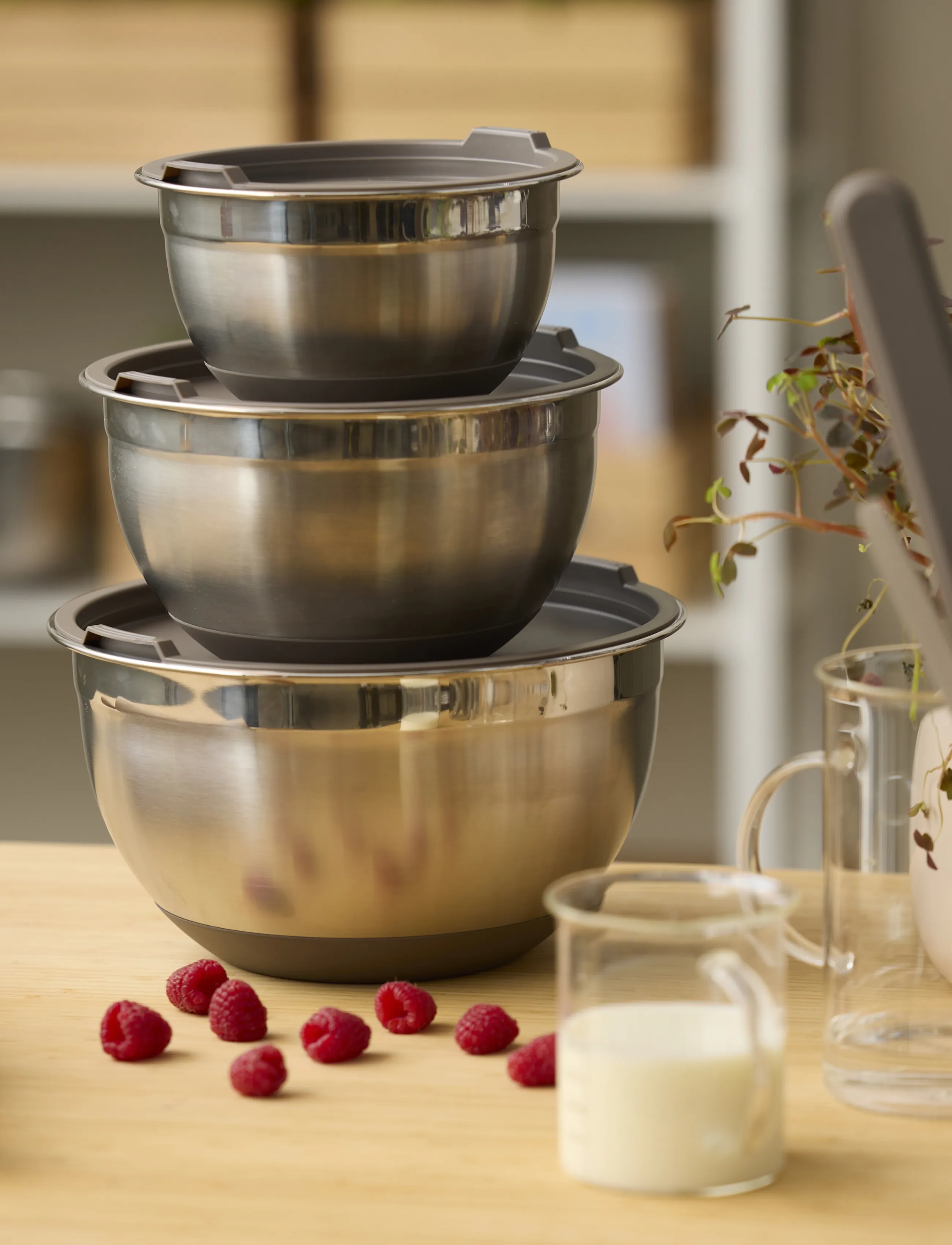 Blomsterbergs - Lid for mixing bowl - lebensmittellagerung - beige - 0