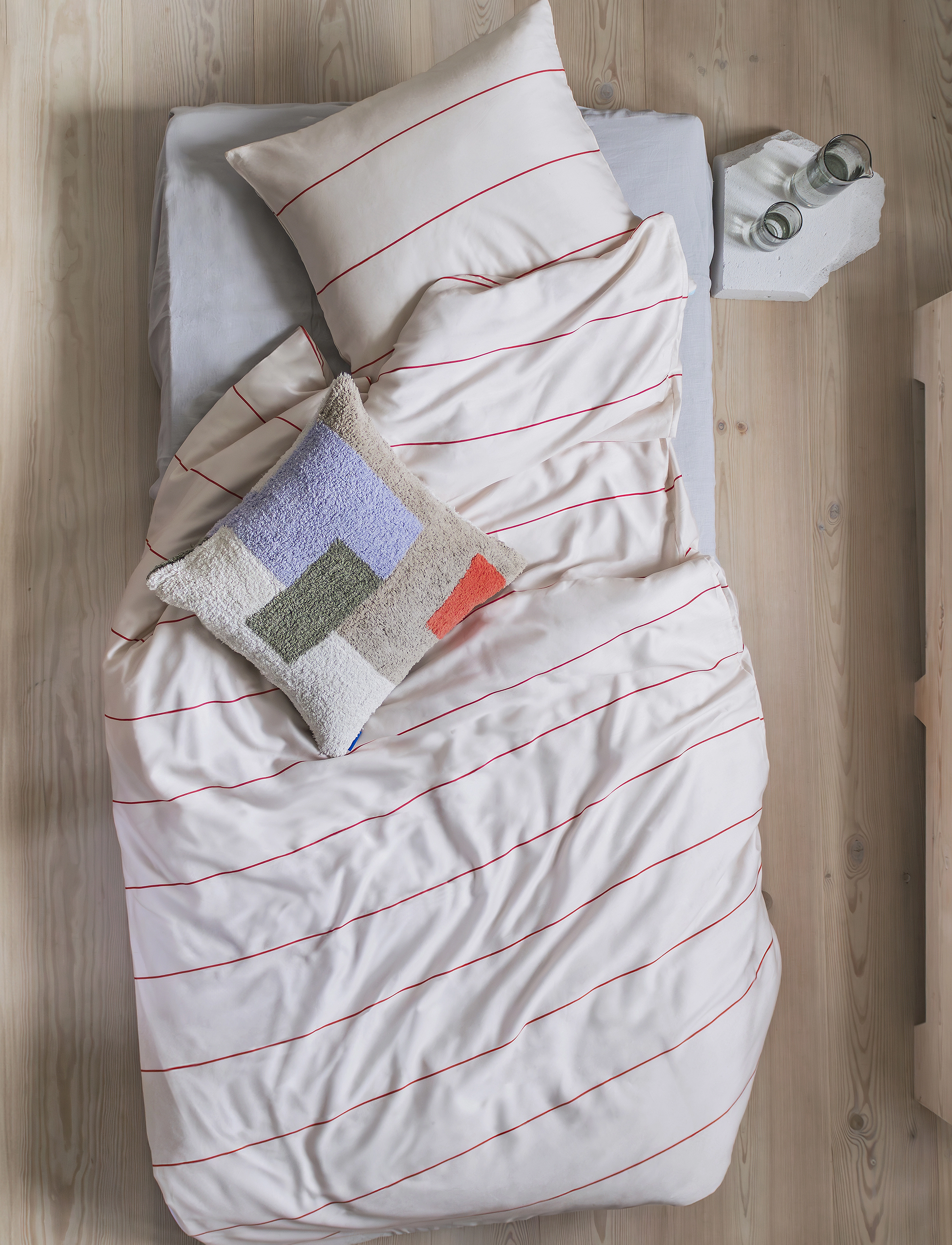 Mette Ditmer Align Bed Set, 140X200;60X63 cm, Beige, Sengetekstiler > Sengesæt, Unisex