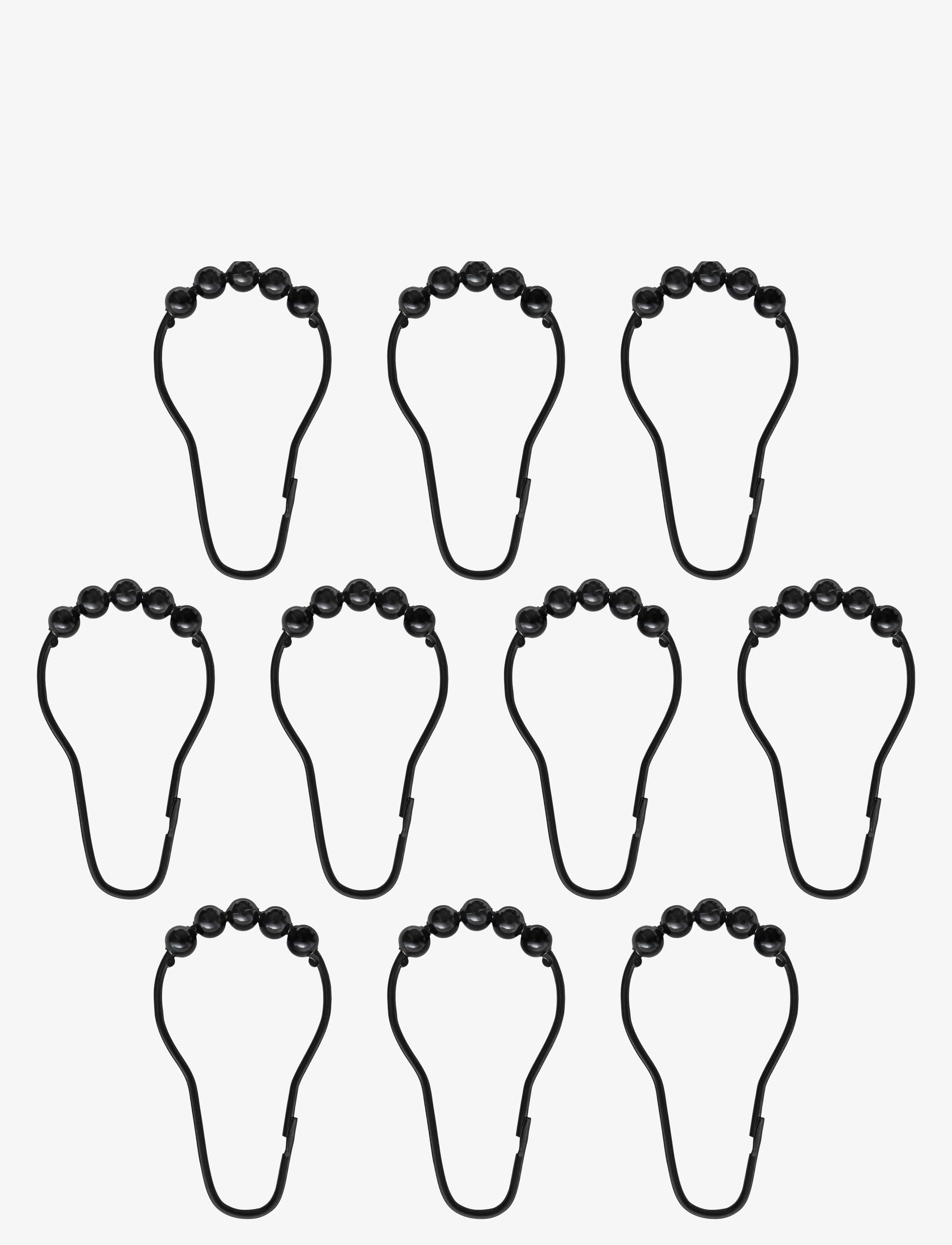 Mette Ditmer Aqua Hooks,10-Pack, Gardintilbehør, Sort, Str: ONE SIZE