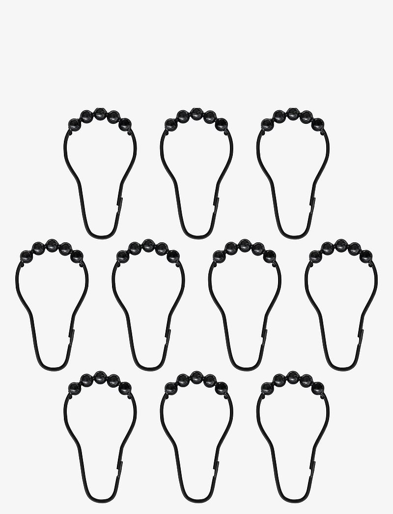 Mette Ditmer - AQUA hooks,10-pack - gardinenzubehör - black - 1