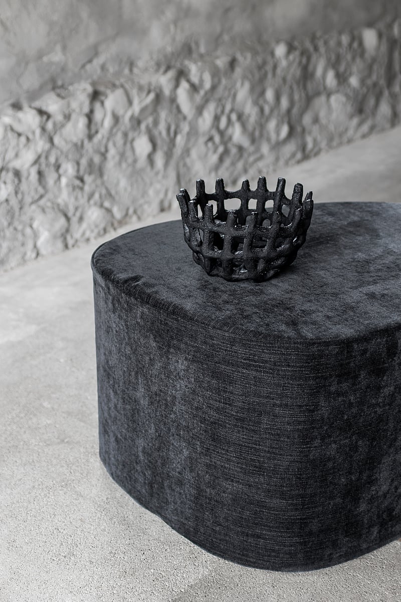 Mette Ditmer - ART PIECE braided bowl - decorative platters - black - 2