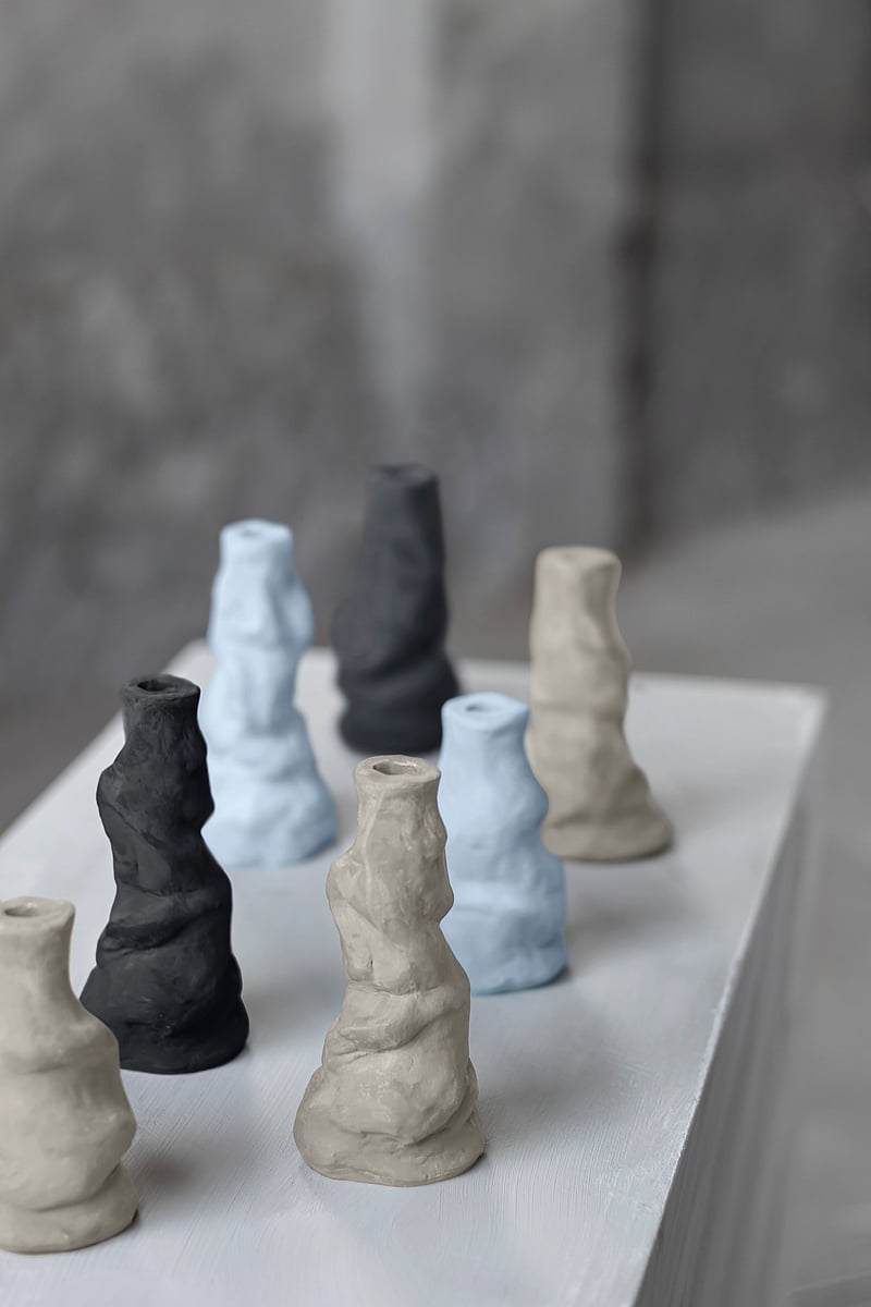 Mette Ditmer - ART PIECE liquid candleholder, large - kerzenständer - sand - 3