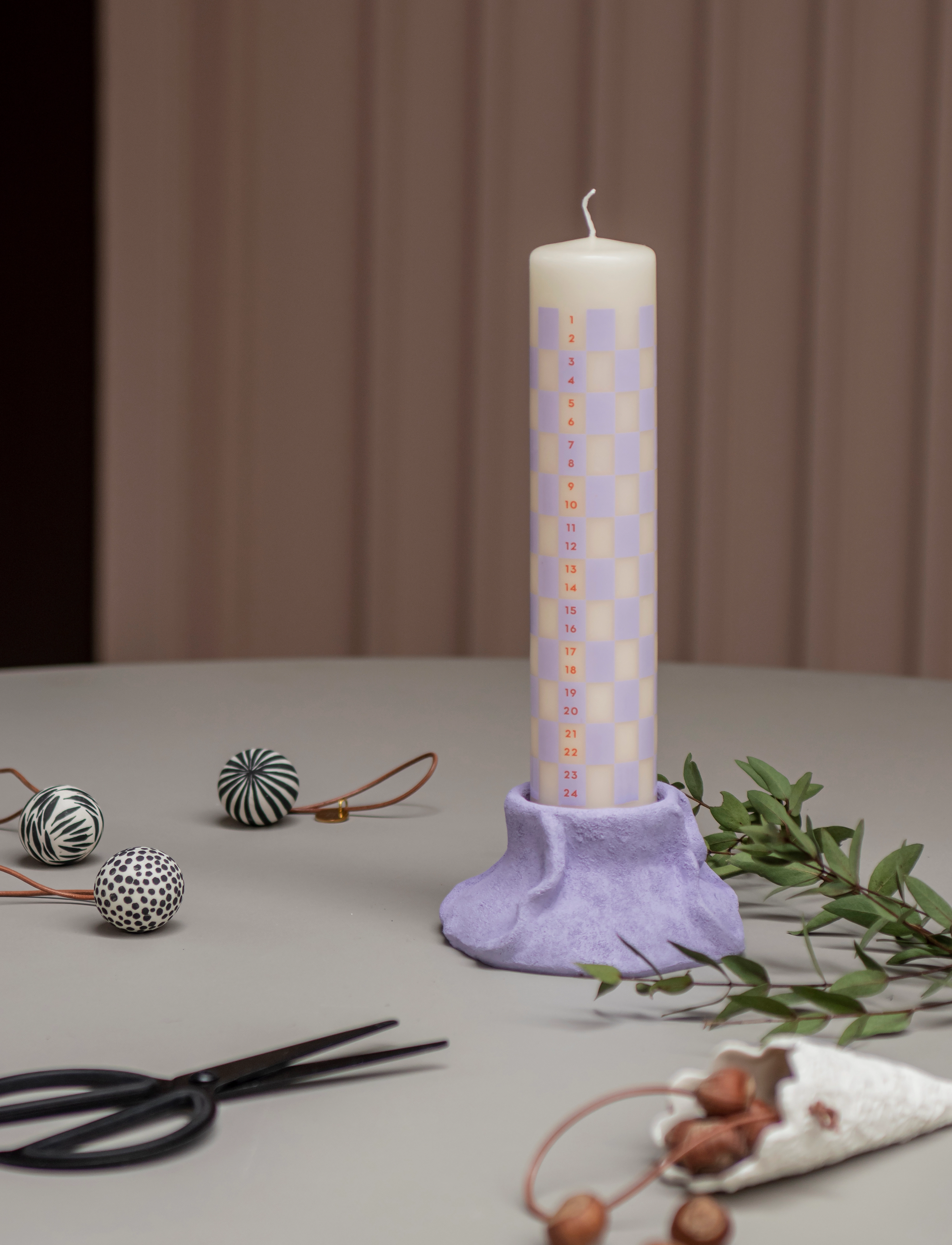 Mette Ditmer - ART PIECE lava candleholder - kerzenständer - light lilac - 4
