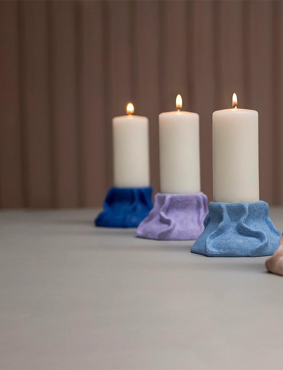 Mette Ditmer - ART PIECE lava candleholder - madalaimad hinnad - powder rose - 3