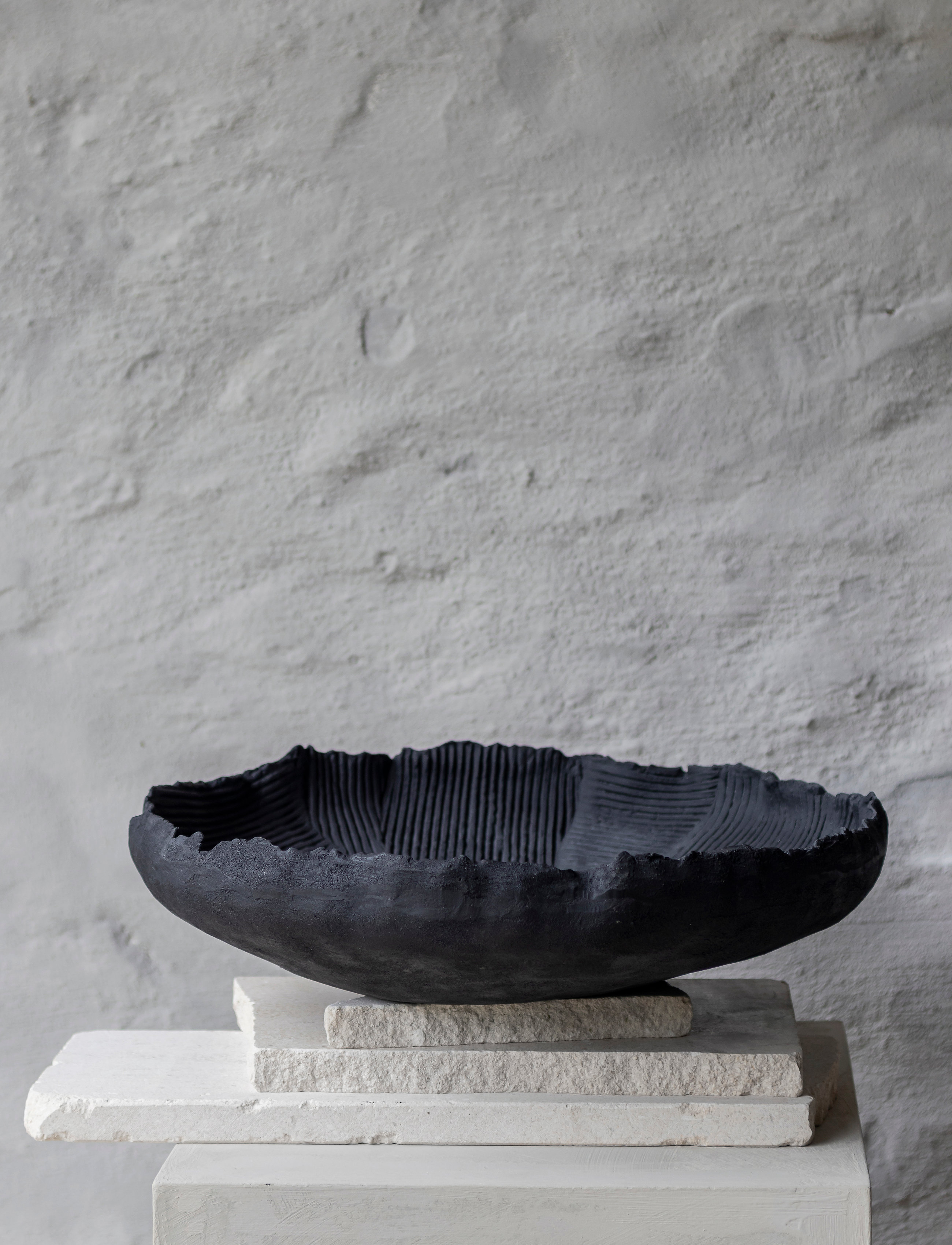 Mette Ditmer Art Piece Patch Bowl, 35X35X9 cm, Black, Dekoration > Dekorative Fade, Unisex