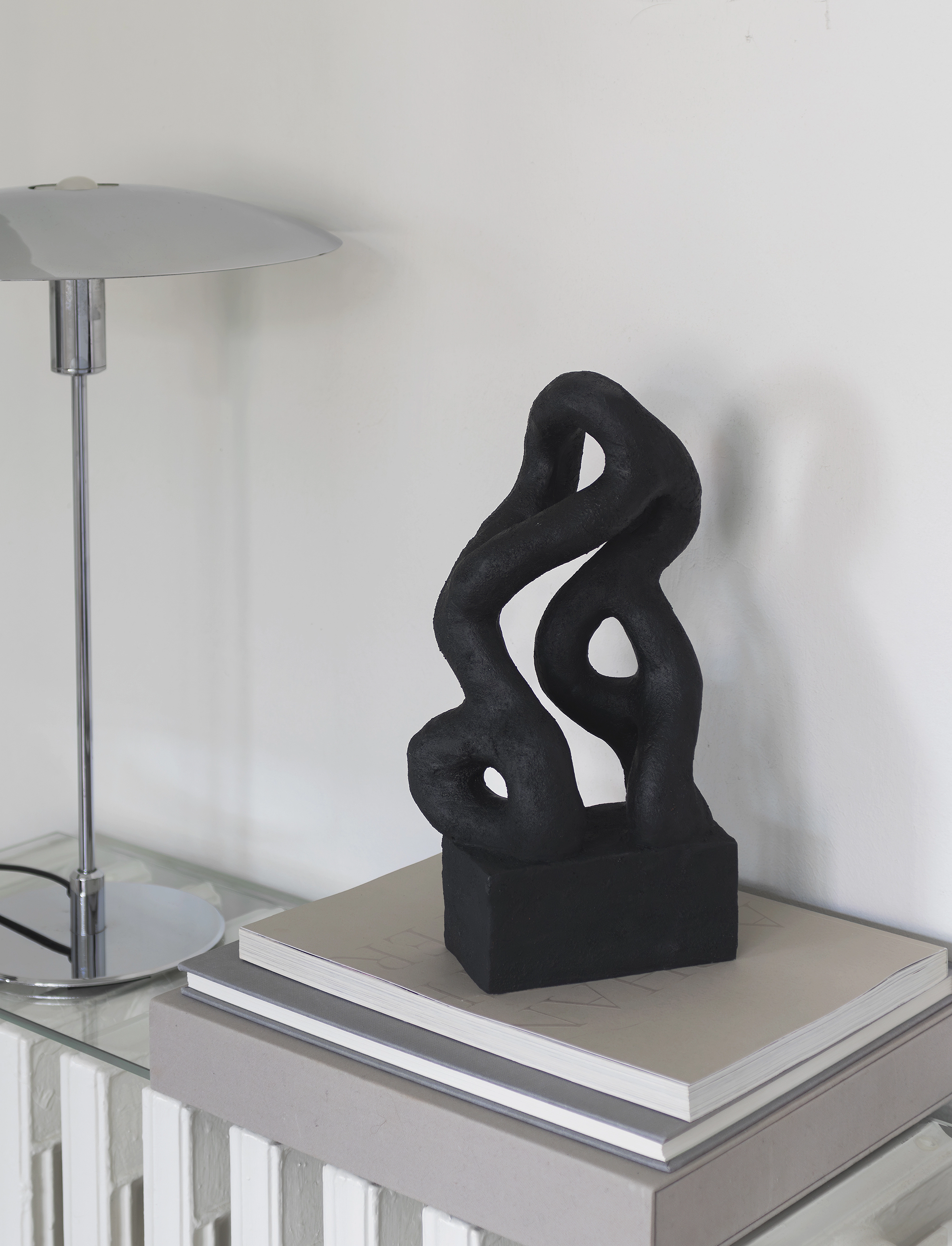 Mette Ditmer Art Piece Symbiosis Sculpture, W11.5X L14.5X H29 cm, Decorative Accessories-details, Schwarz - Porcelain Figures & Sculptures, Homeware