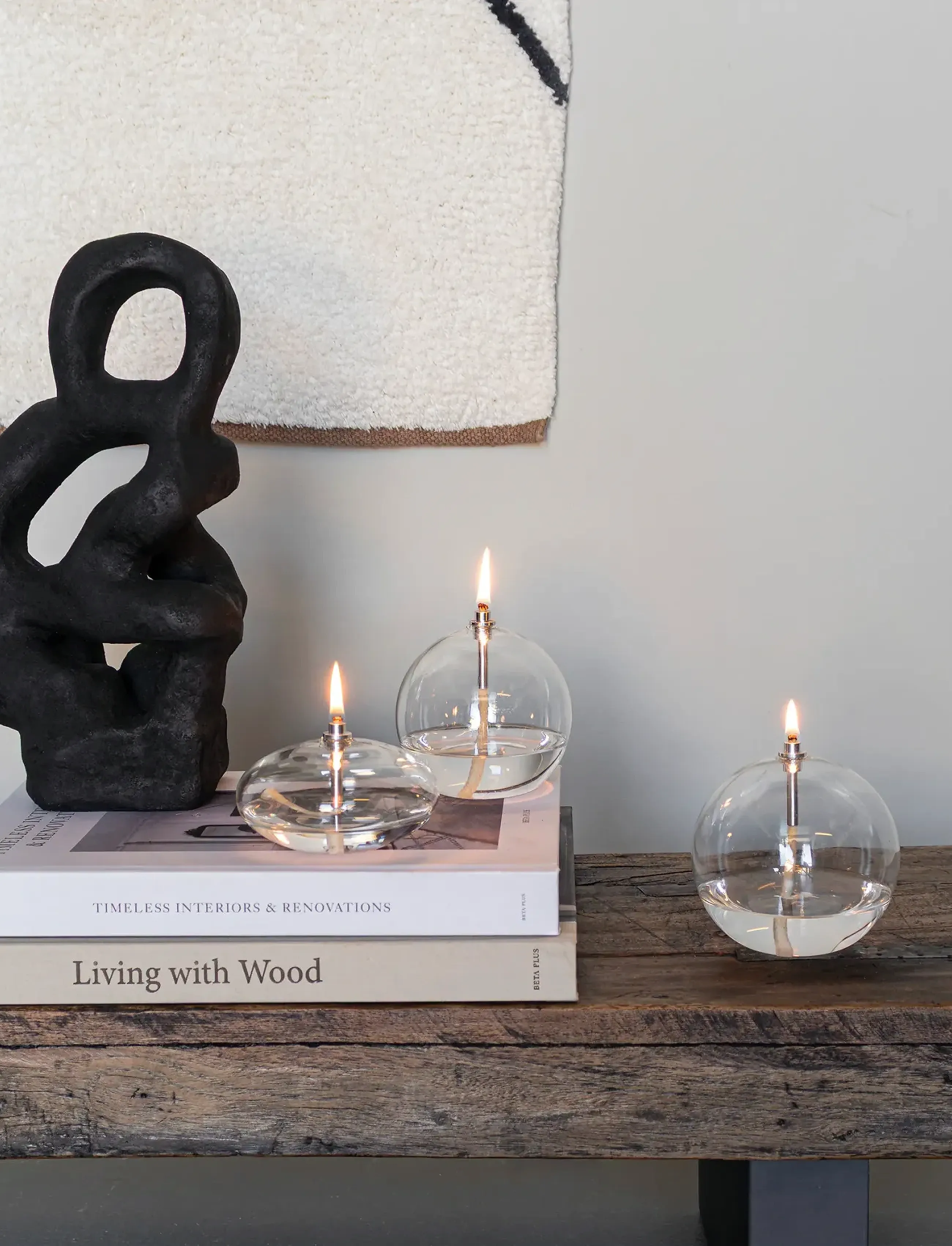 Mette Ditmer - AURA oil lamp, large - tealights - transparent - 2