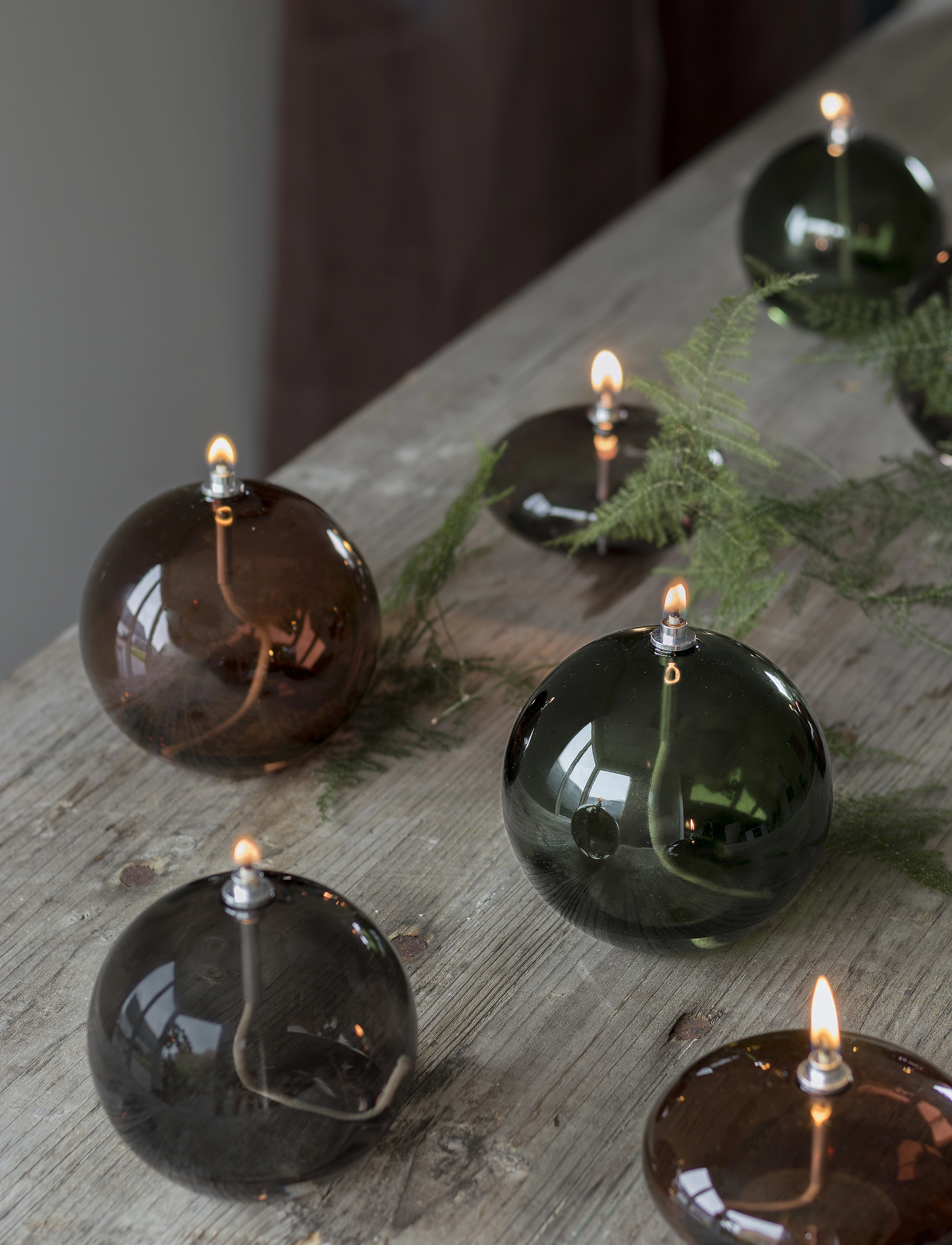 Mette Ditmer Aura Oil Lamp, Ø10.5X H11 cm, Decoration, Braun - Candlesticks & Tealight Holders, Homeware