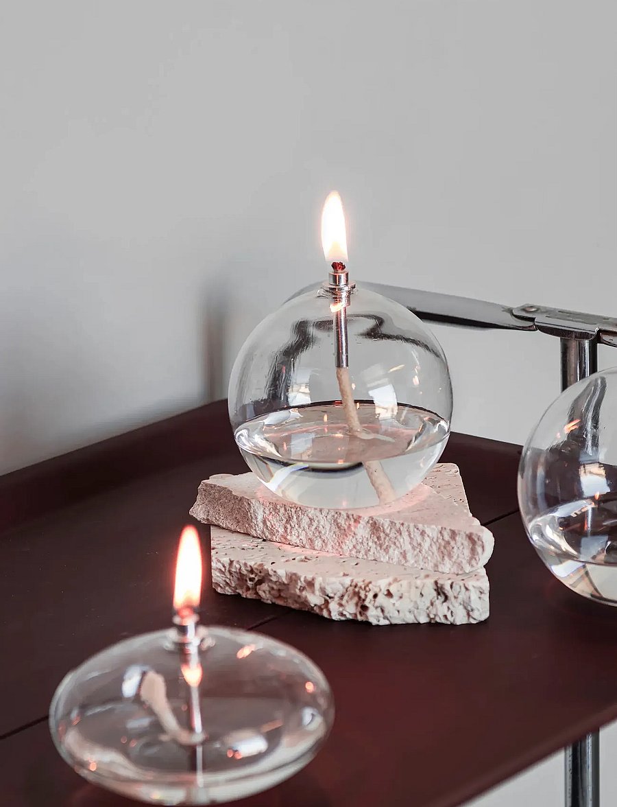 Mette Ditmer - AURA oil lamp, medium - teelichter - transparent - 0
