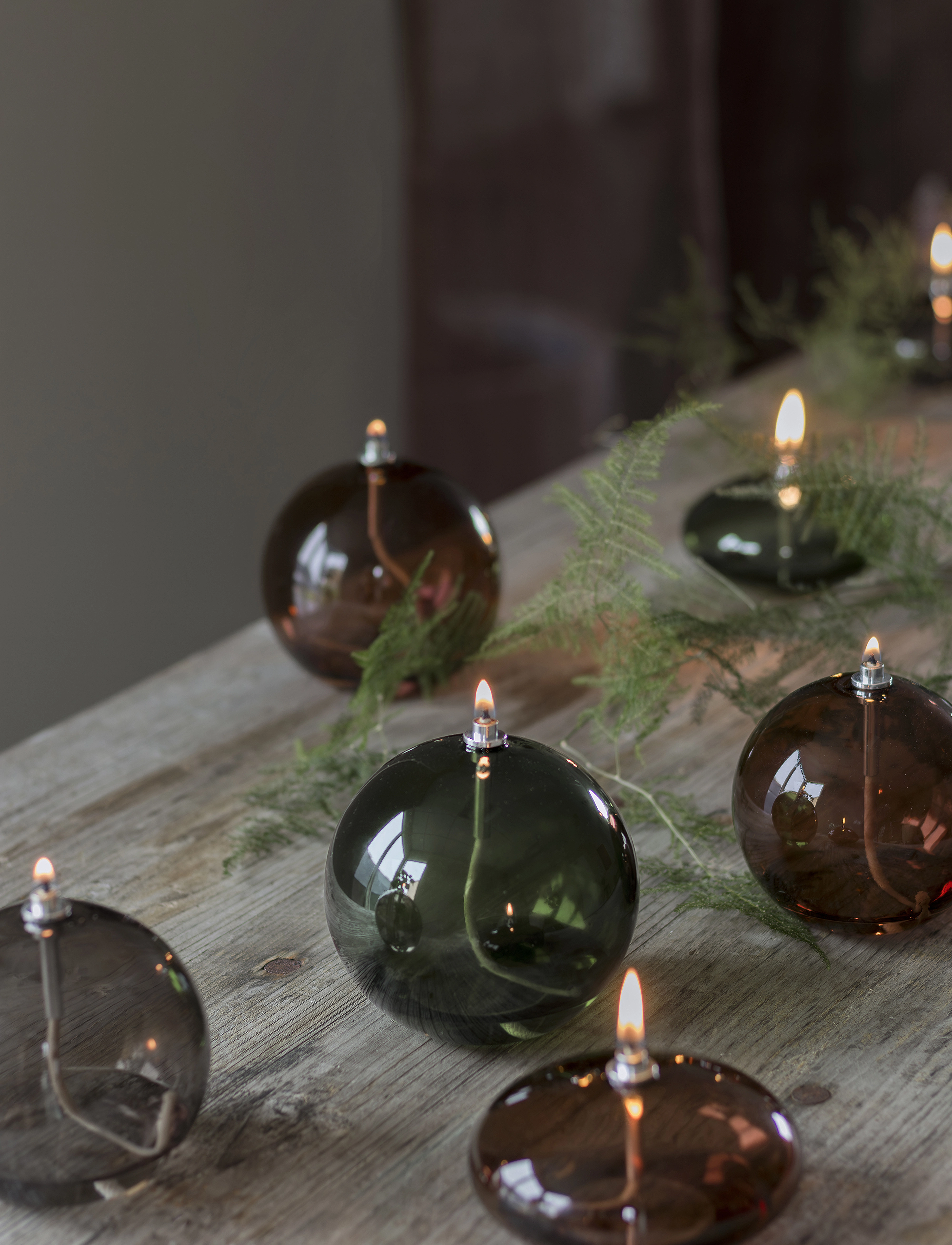 Mette Ditmer Aura Oil Lamp, Ø9.5X H10 cm, Decoration, Braun - Candlesticks & Tealight Holders, Homeware