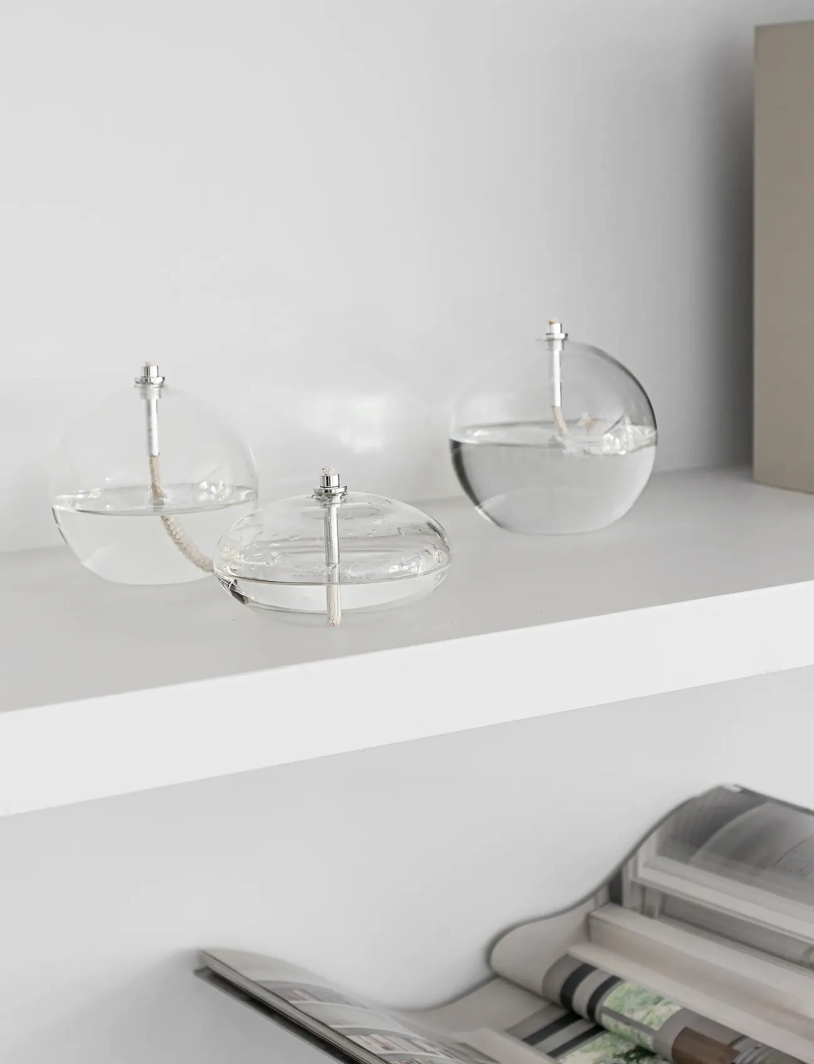 Mette Ditmer - AURA oil lamp, small - tealights - transparent - 3