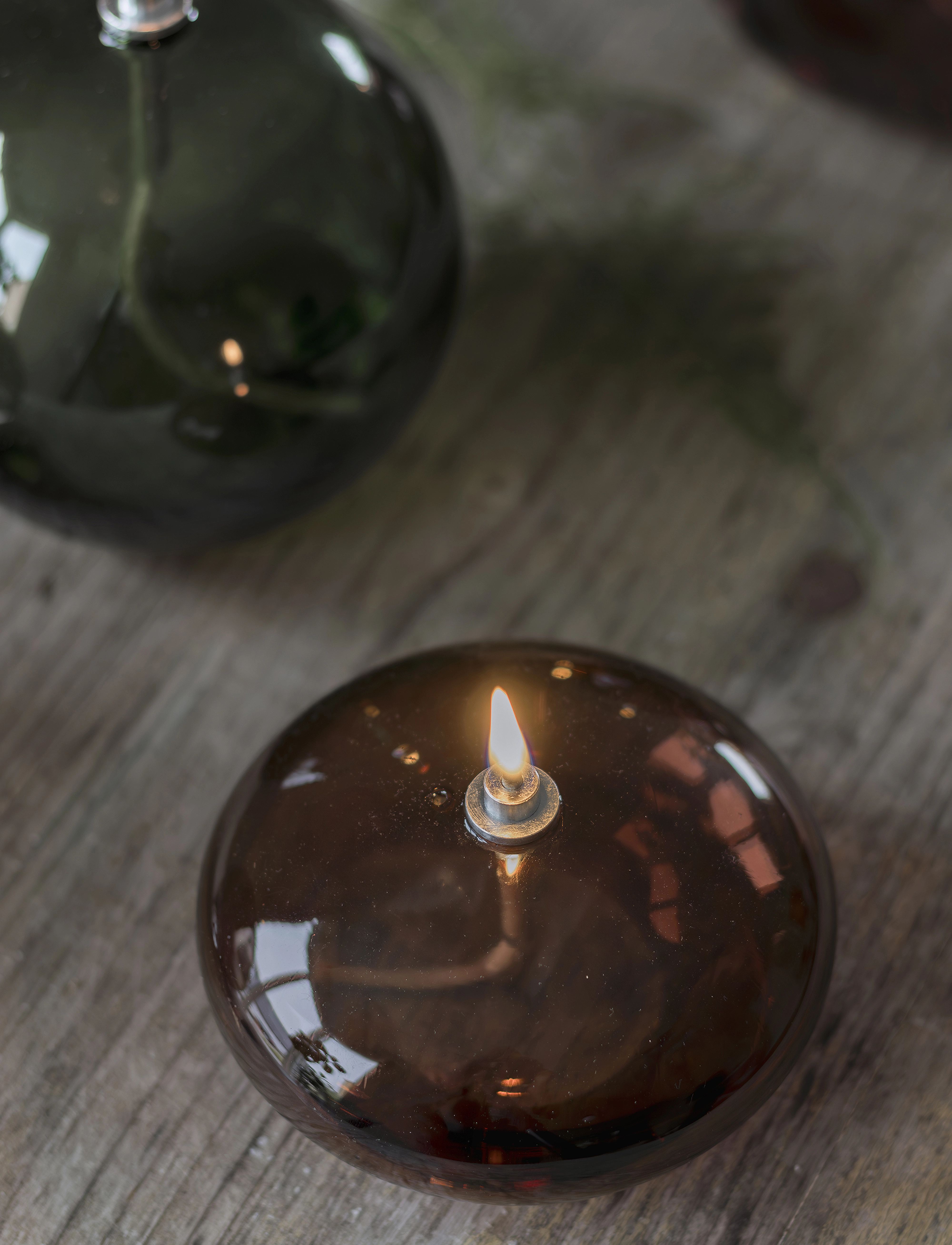 Mette Ditmer Aura Oil Lamp, Ø10.5X H6 cm, Decoration, Braun - Candlesticks & Tealight Holders, Homeware