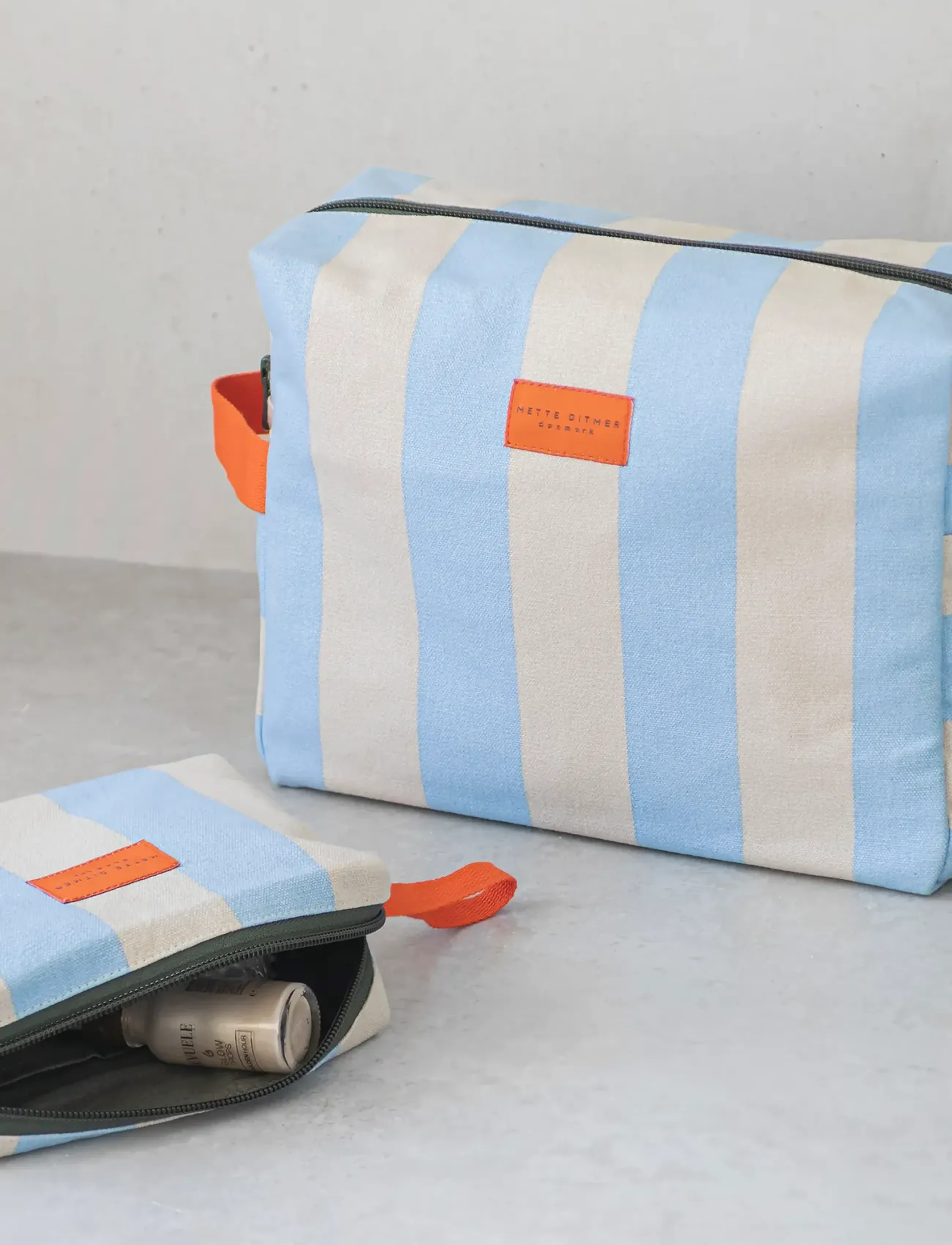 Mette Ditmer Bring-It Cosmetic Bag, Damen, Gestreifte Kosmetiktasche, Blau, Gr.ONE SIZE