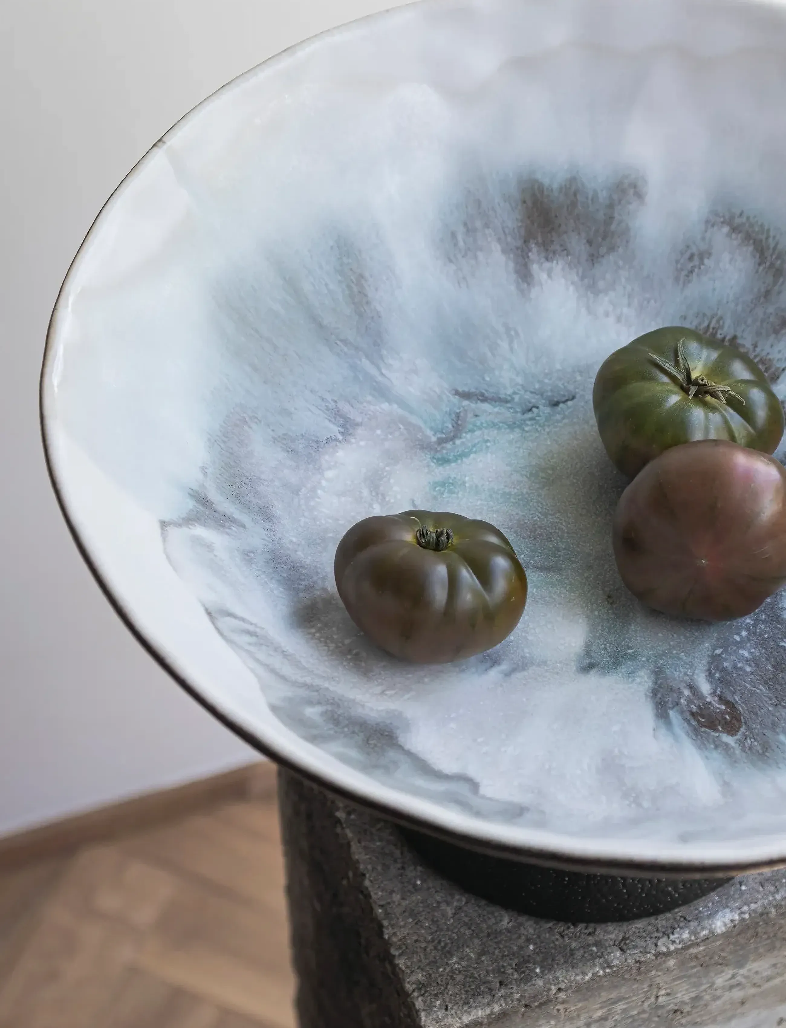 Mette Ditmer - BY HAND bowl on foot - shop by price - off-white - 2