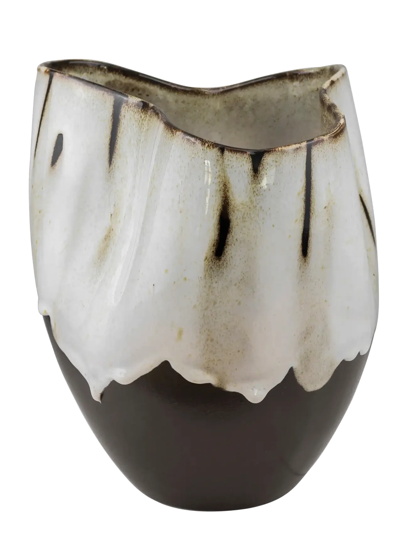 Mette Ditmer By Hand Curve Vase, Small, Vase, Hvid, Str: H24.5CM