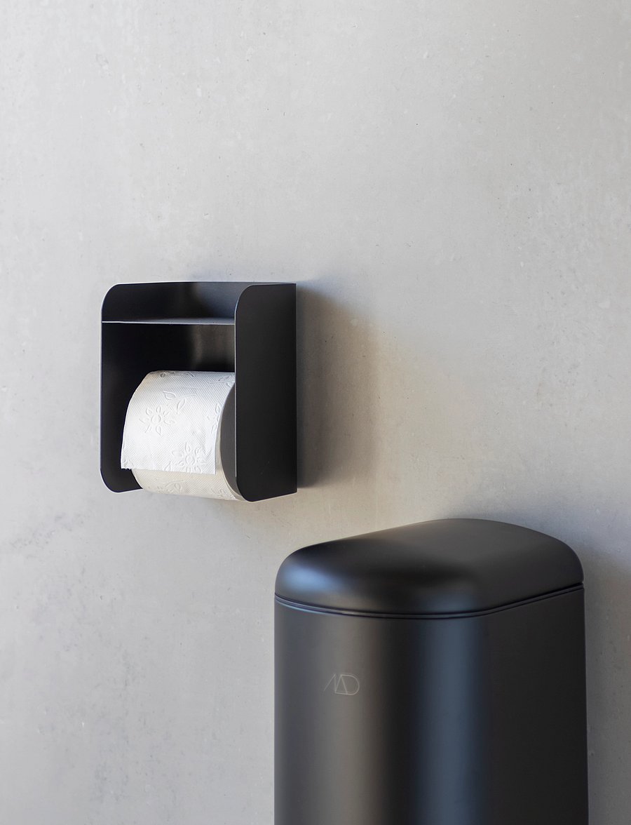 Mette Ditmer - CARRY toilet roll holder - haken & bügel - black - 0
