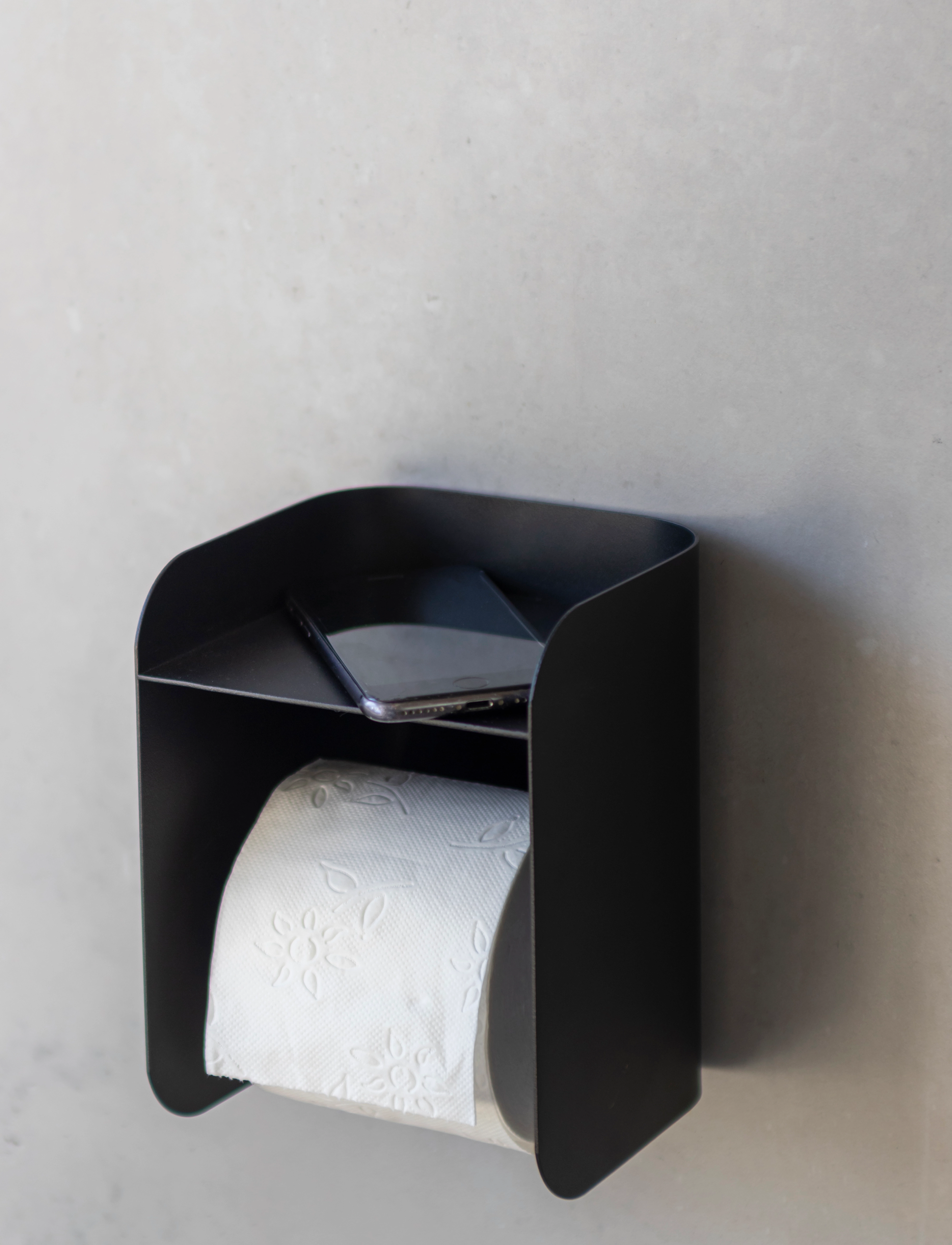 Mette Ditmer - CARRY toilet roll holder - hooks & racks - black - 3