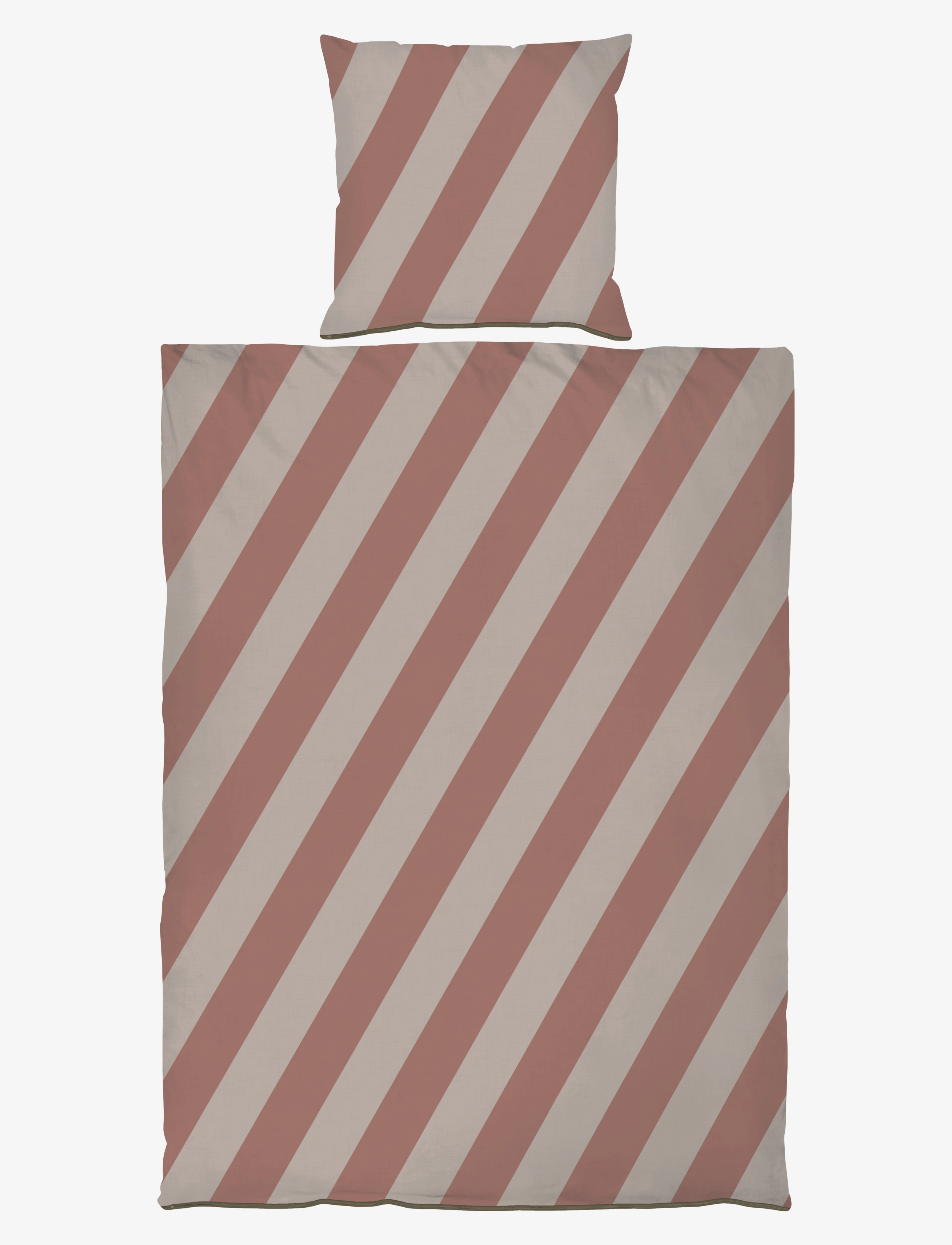 Mette Ditmer DIAGONAL bed set - Soveværelse tekstiler - BRICK / SAND / beige