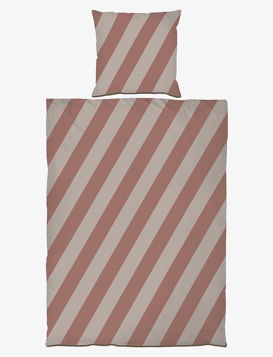 Mette Ditmer - DIAGONAL bed set - voodiriiete komplektid - brick / sand - 1
