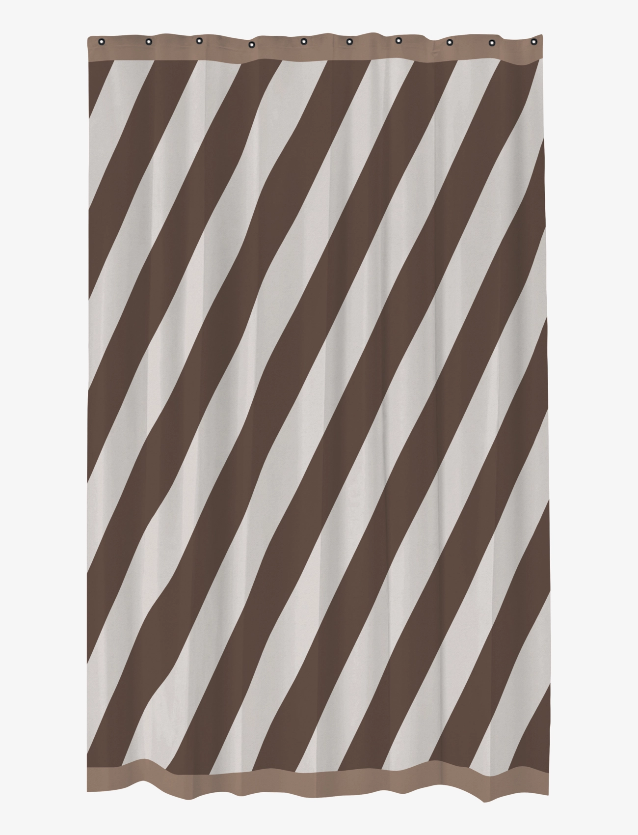 Mette Ditmer Diagonal Shower Curtain, Bruseforhæng, Brun, Str: W150X L200CM