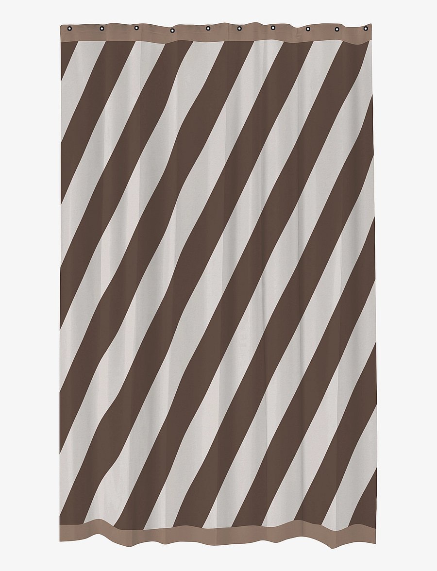 Mette Ditmer - DIAGONAL shower curtain - dušikardinad - chocolate - 1