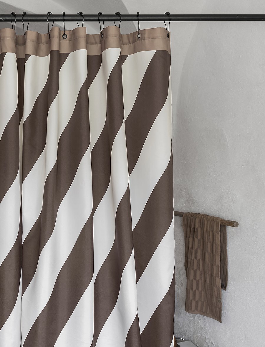 Mette Ditmer - DIAGONAL shower curtain - dušikardinad - chocolate - 0