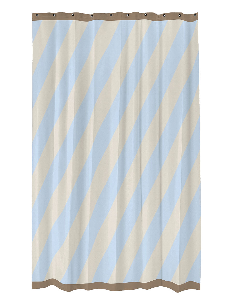 Mette Ditmer - DIAGONAL shower curtain - dušikardinad - light blue - 1