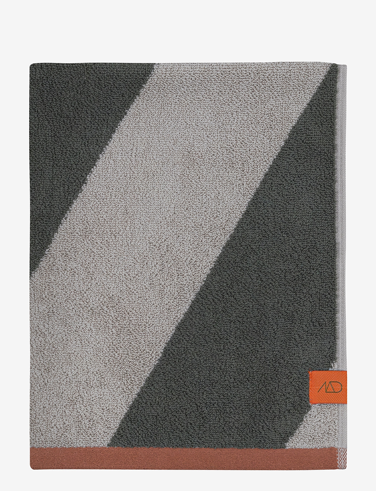 Mette Ditmer - DIAGONAL guest towel - vieraspyyhkeet - dark olive - 1