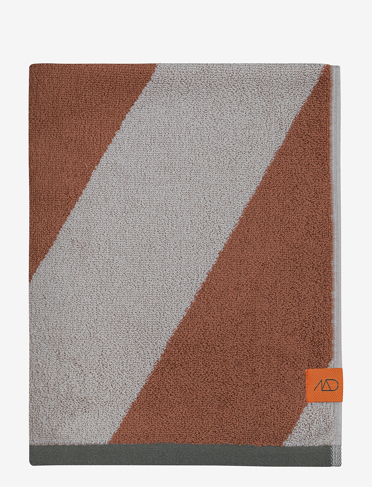 Mette Ditmer - DIAGONAL towel - bath towels - brick - 1