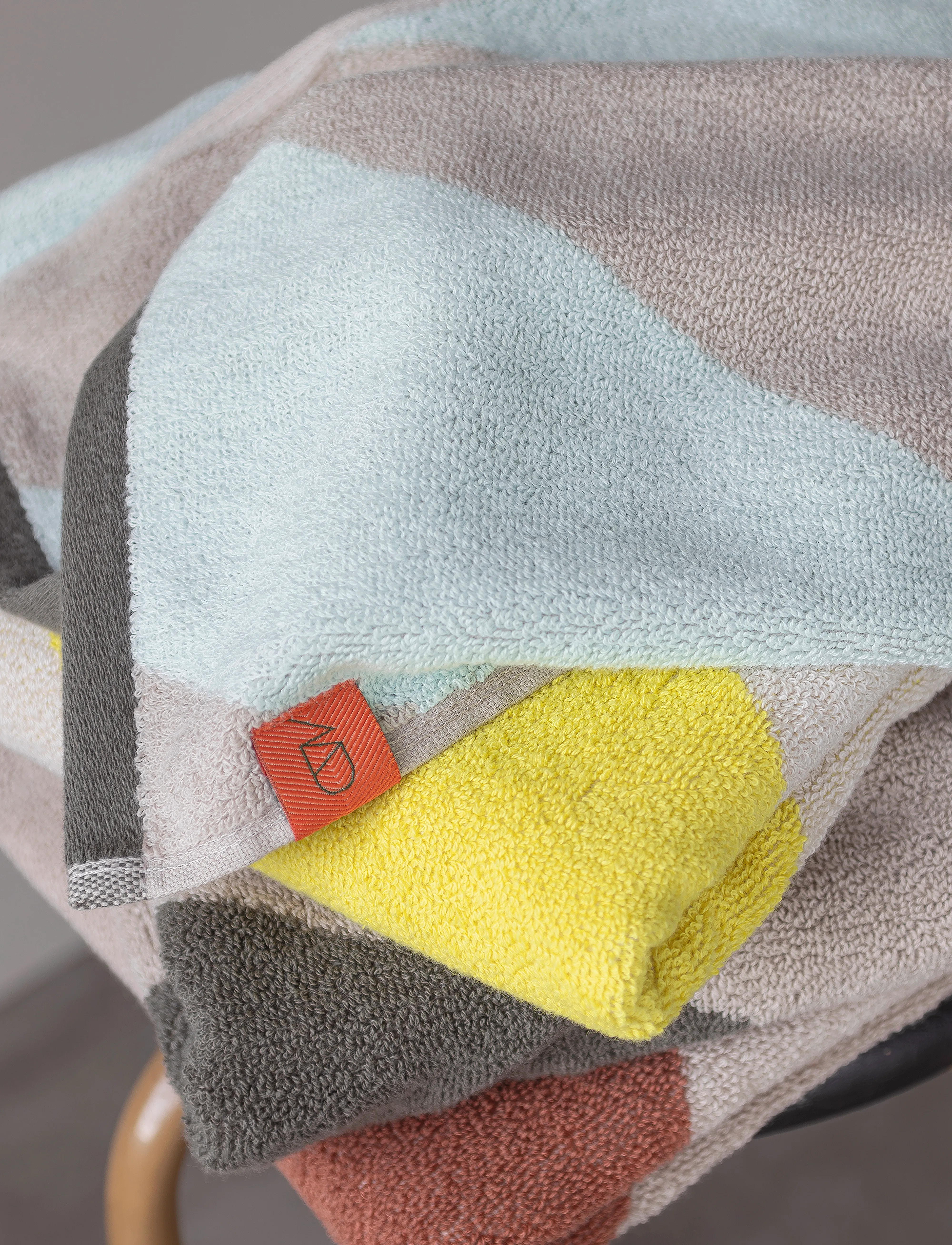 Mette Ditmer - DIAGONAL towel - bath towels - mint - 3